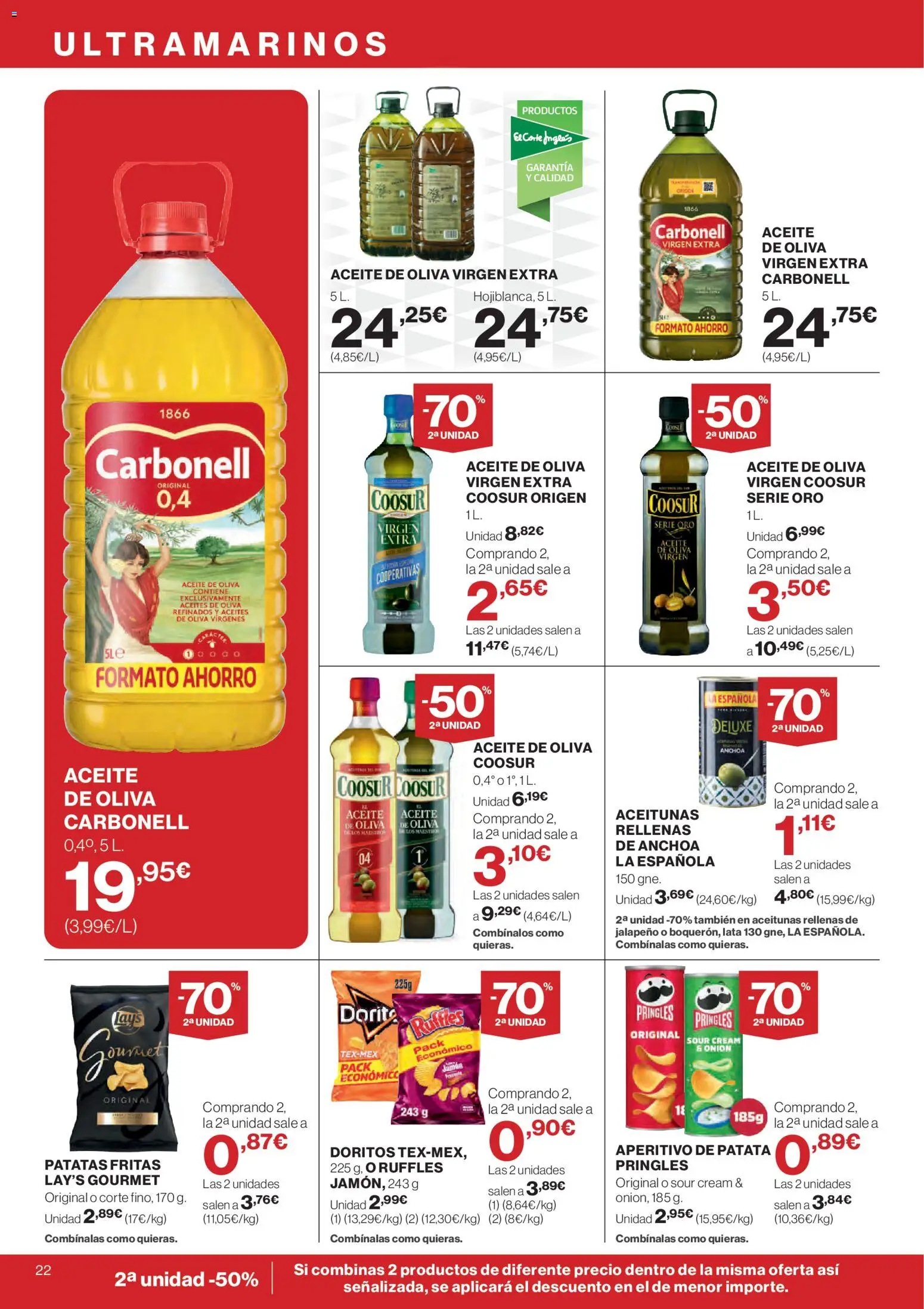 Hipercor catálogo │ válido desde el 26.02.2026 | Página: 22 | Productos: Aceite, Aceite de oliva, Aceite de oliva virgen extra, Anchoa