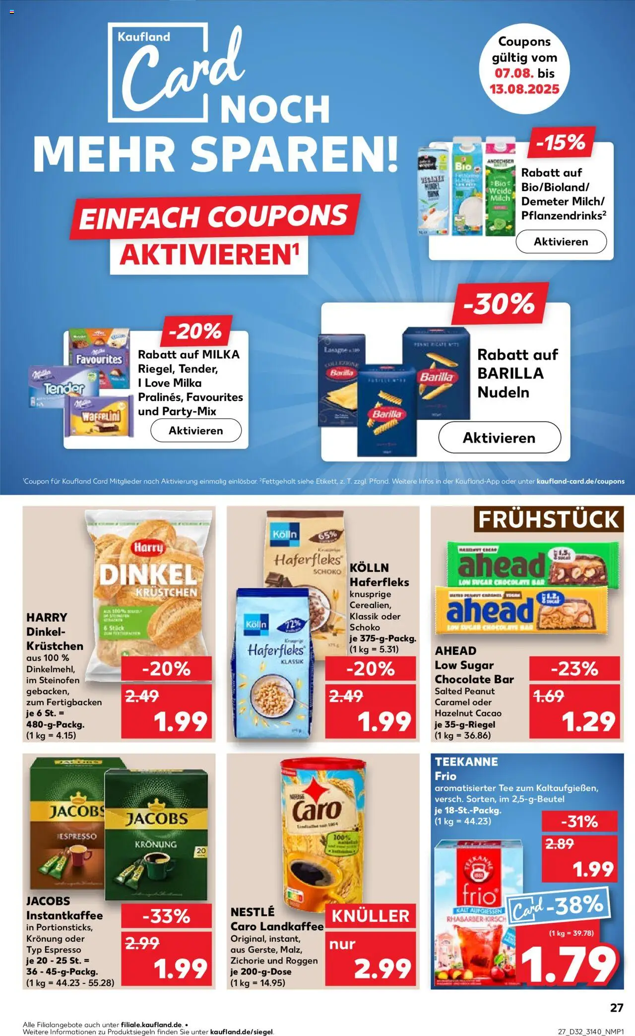Kaufland prospekt Leipzig	 - gültig ab dem 07.08.2025 | Seite: 27 | Produkte: Kolln, Pasta, Tee, Nudeln