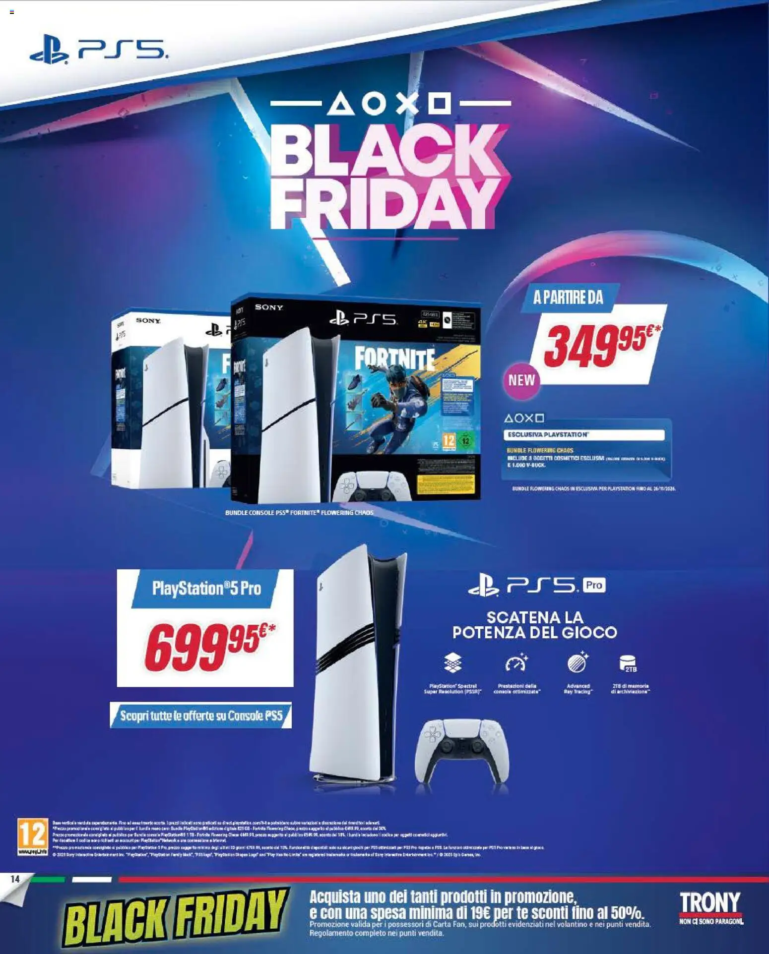 Volantino Trony del 25.11.2025 | Pagina: 14 | Prodotti: Tè, Playstation, Gioco