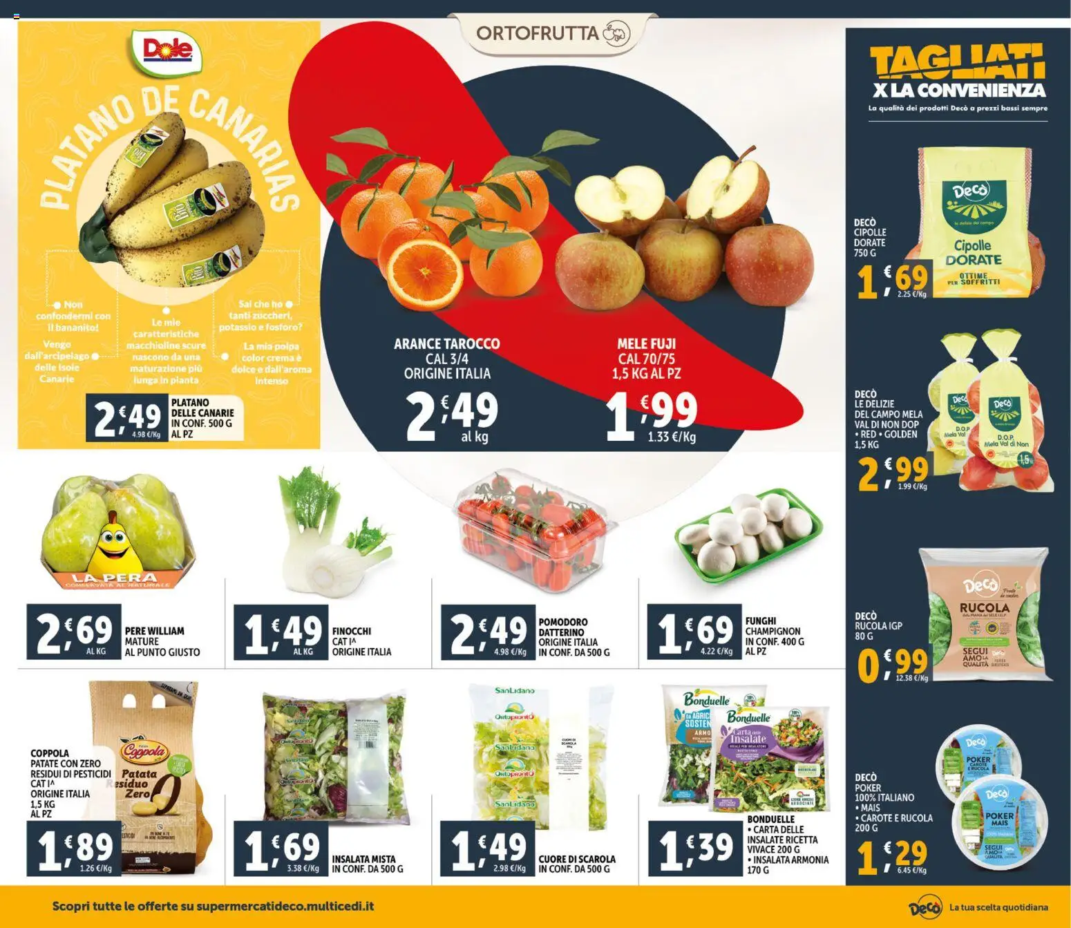 Volantino Decò del 06.03.2026 | Pagina: 8 | Prodotti: Arance, Insalata, Cipolle, Mais