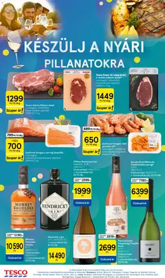 Tesco aktuális akciós újság - amely érvényes a következő dátumtól: 23.04.2026 | Oldal: 18 | Termékek: Lazacfilé, Garnéla, Bor, Gin