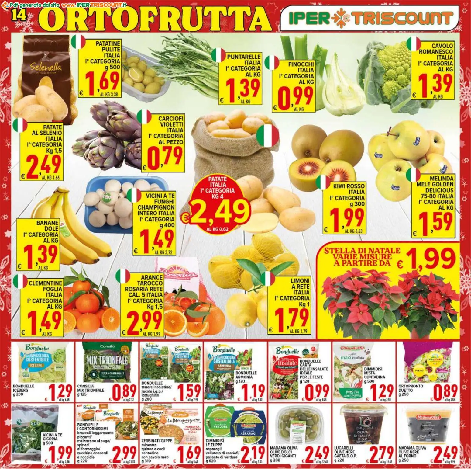 Volantino Ipertriscount del 16.12.2025 | Pagina: 14 | Prodotti: Patatine, Anacardi, Funghi, Melanzane
