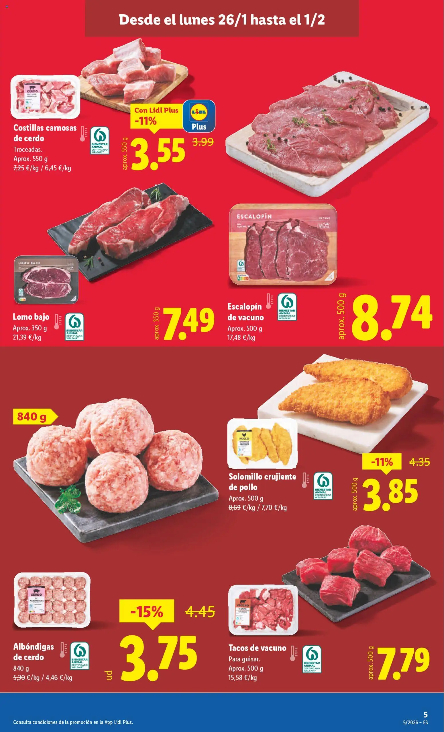 Lidl folleto │ válido desde el 26.01.2026 | Página: 7 | Productos: Cerdo, Tacos