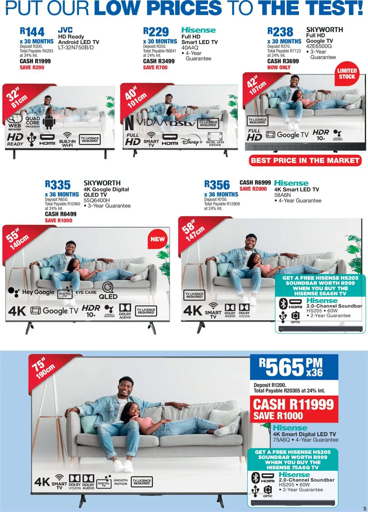 New OK Furniture catalogue – valid from 06.10.2025 | Page: 5 | Products: Audio, TV, Soundbar, Stock