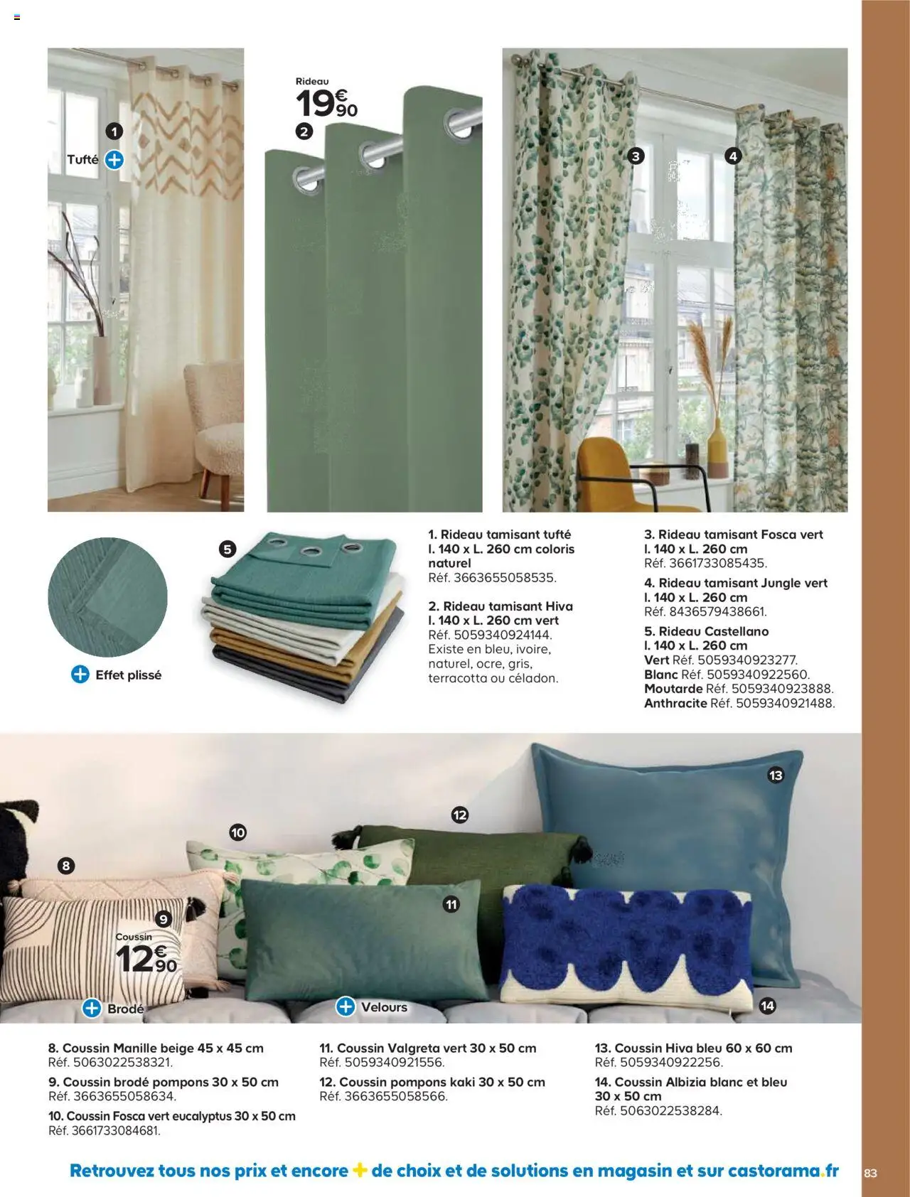 {H1} | Page: 83 | Produits: Kaki, Moutarde, Rideau