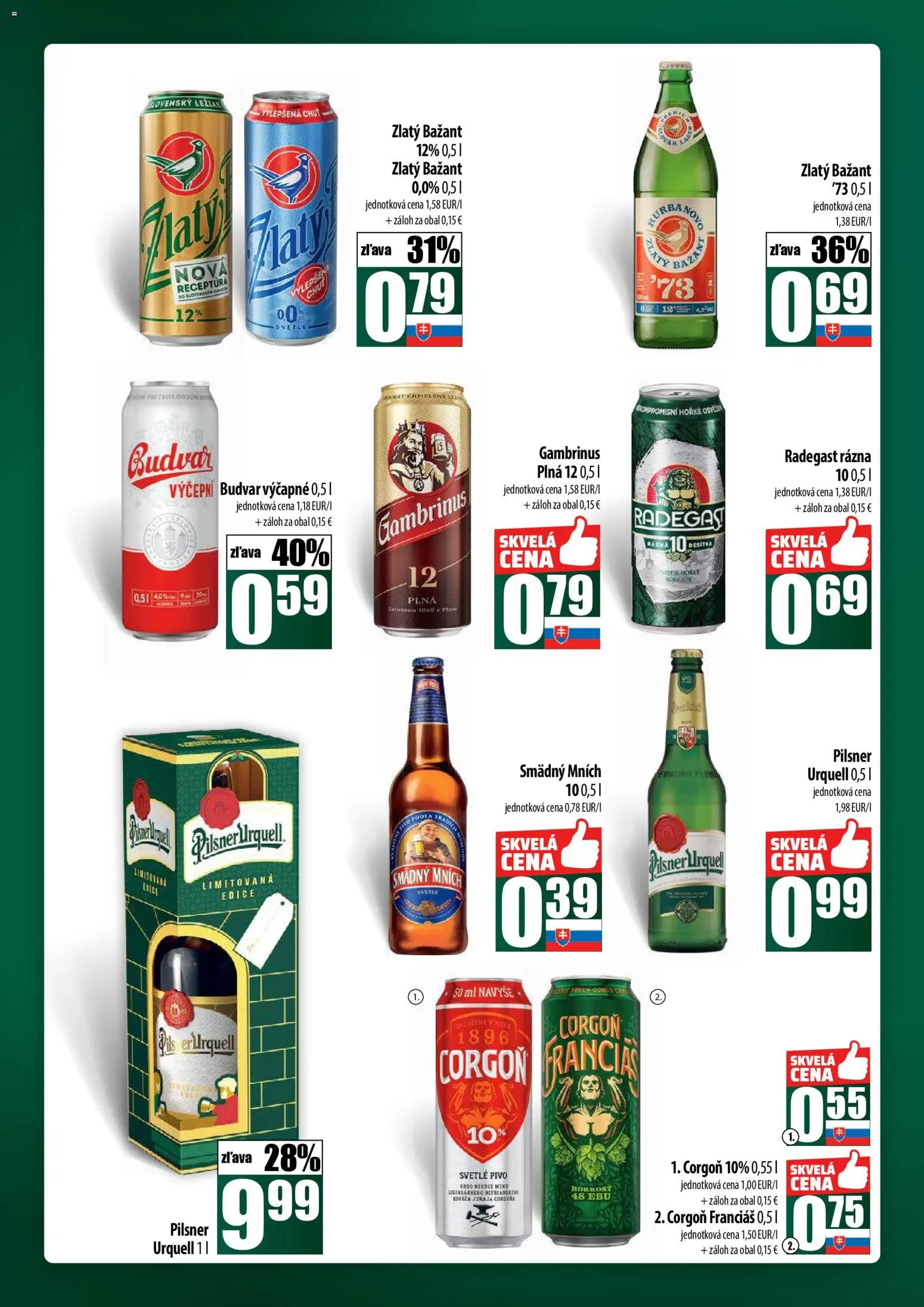 Nové COOP Jednota akcie – leták je platný od 27.11.2025 | Strana: 54 | Produkty: Pivo, Radegast, Budvar, Corgoň