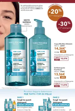 Anteprima del volantino Yves Rocher Catalogo Cura di te valido a partire dal 17.10.2025 | Pagina: 29 | Prodotti: Acqua micellare, Tè, Acqua, Trucco