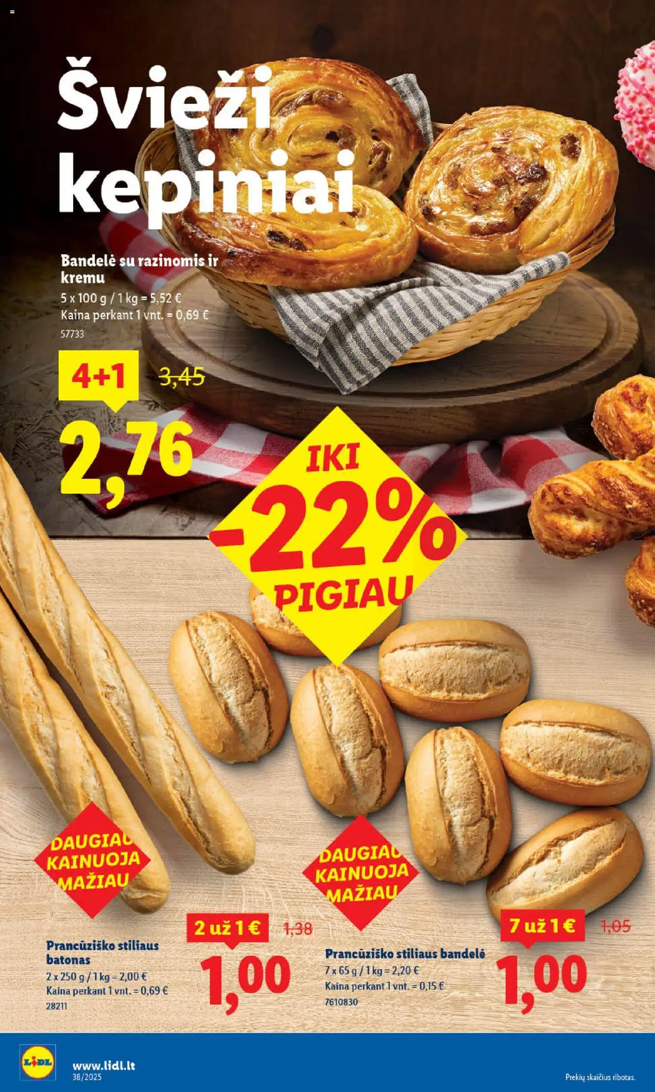 LIDL akcijos nuo 15.09.2025 | Puslapis: 6 | Prekių: Batonas, Bandelė