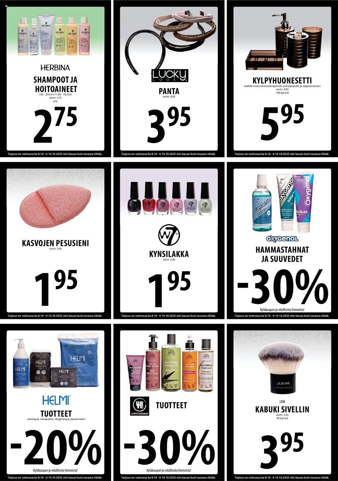 Tuuri tarjoukset – voimassa 08.10.2025 alkaen | Sivu: 15 | Tuotteet: Kynsilakka, Shampoo, Sivellin, Pesusieni