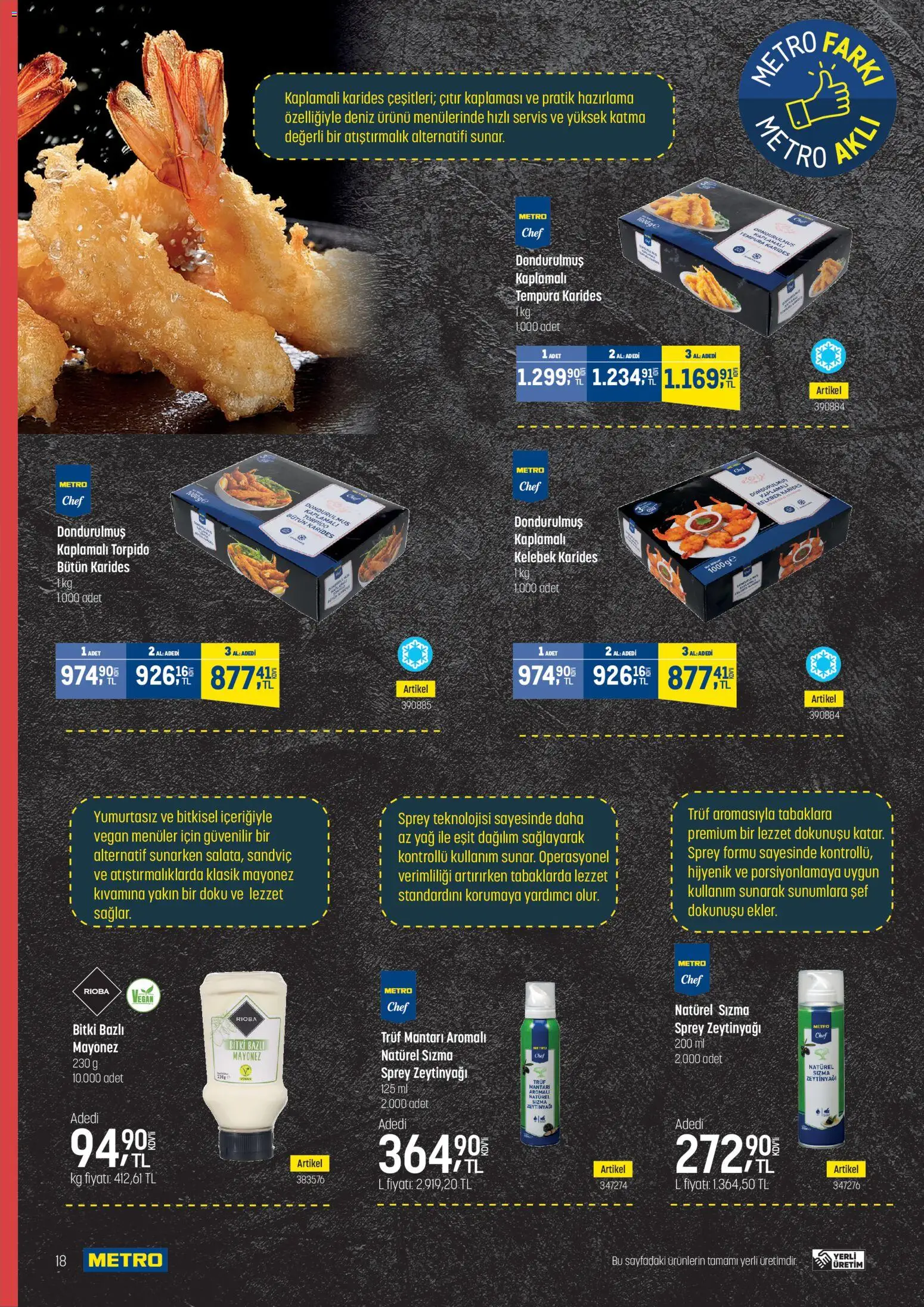 Metro - Fast Food Kataloğu - 08.04.2026 tarihinden itibaren geçerlidir | Sayfa: 18 | Ürünler: Atıştırmalık, Yağ, Mayonez