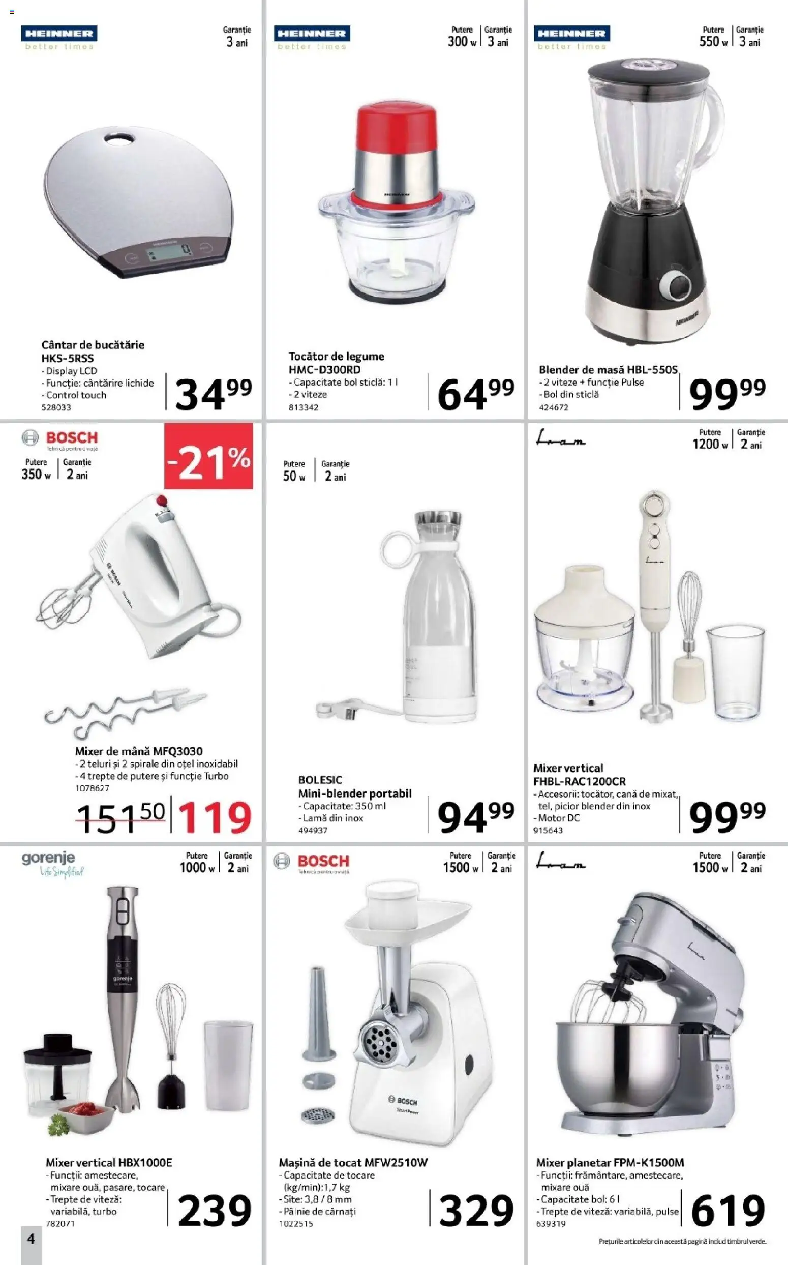 Noul catalog Selgros – valabil de la 28.11.2025 | Pagină: 4 | Produse: Mașină de tocat, Mixer, Bol, Bucătărie