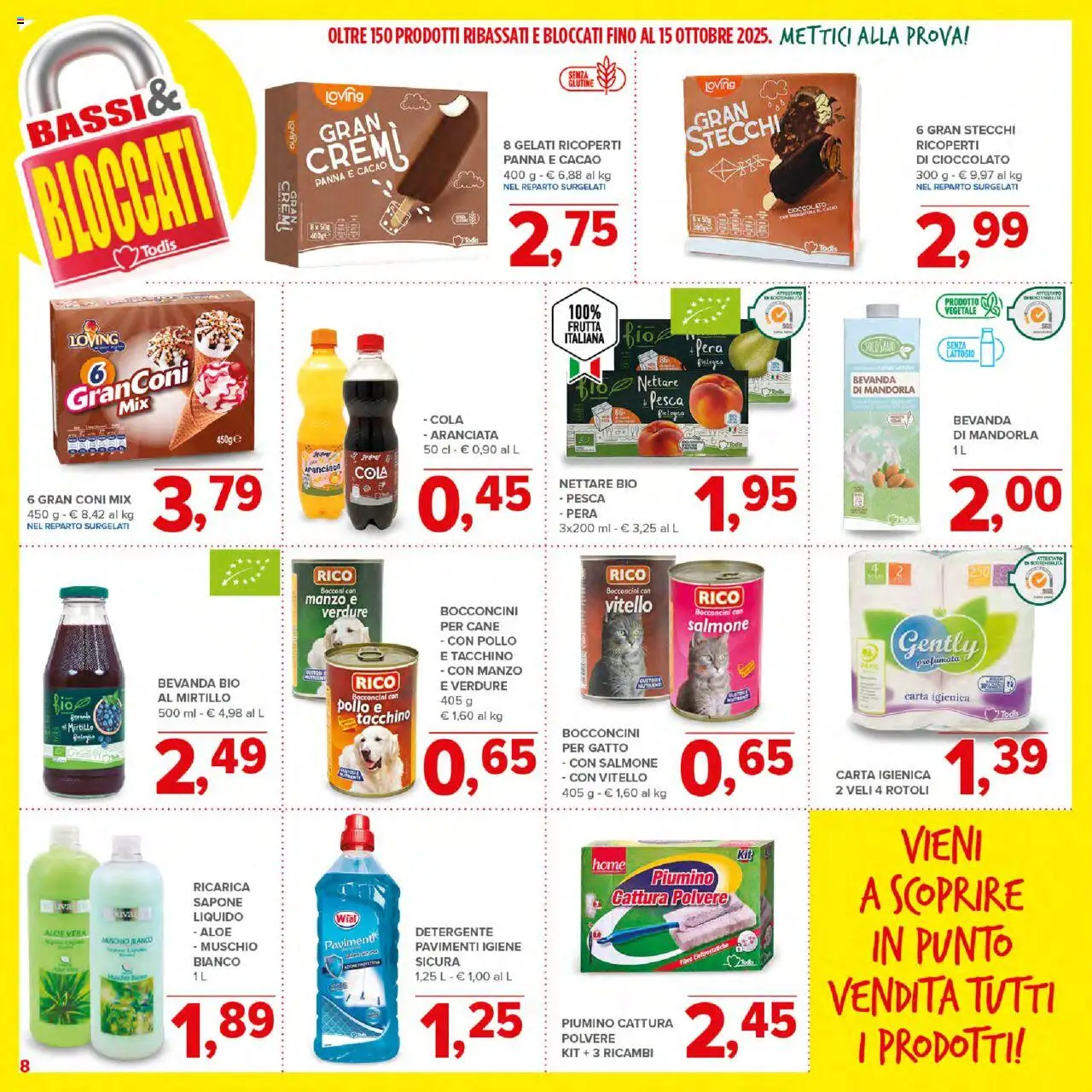Volantino Todis del 21.08.2025 | Pagina: 8 | Prodotti: Sapone, Pollo, Detergente, Tacchino