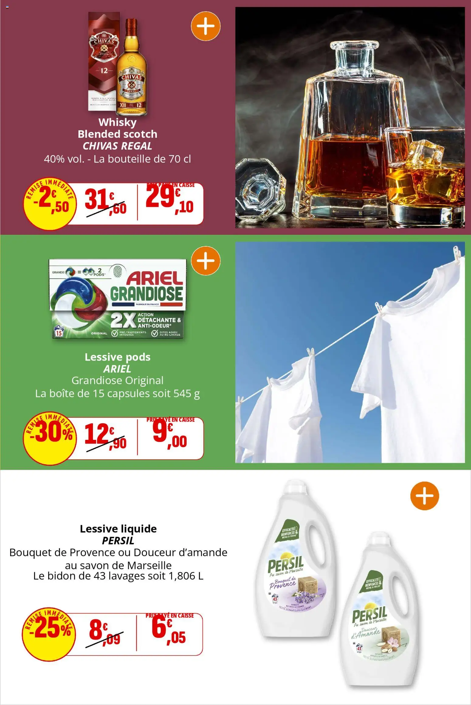 {H1} | Page: 36 | Produits: Whisky, Savon de marseille, Lessive Liquide, Lessive