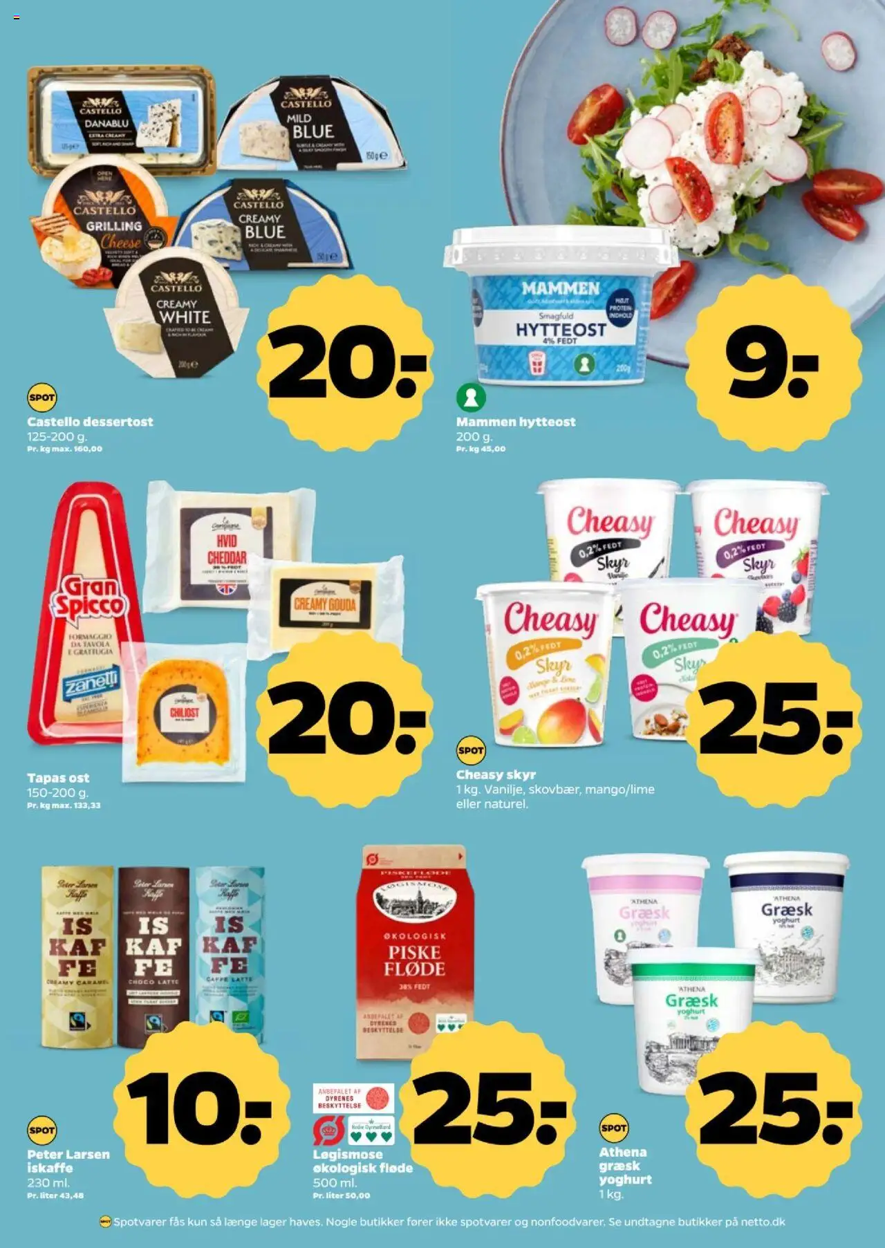 Netto Tilbudsavis gyldig fra 09.08.2025 | Side: 13 | Produkter: Ost, Yoghurt, Cheddar, Fløde