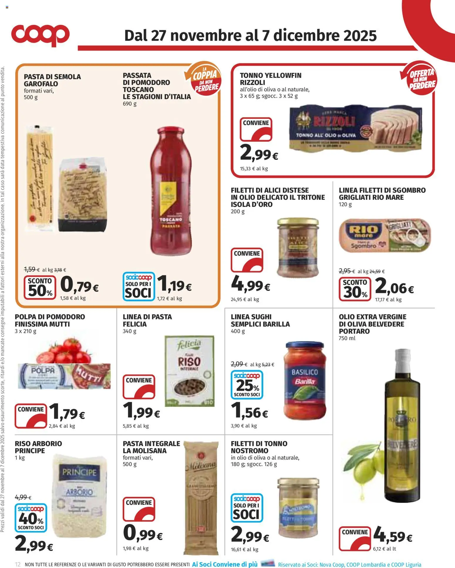Volantino COOP del 27.11.2025 | Pagina: 12 | Prodotti: Basilico, Sgombro, Alici, Olio di Oliva