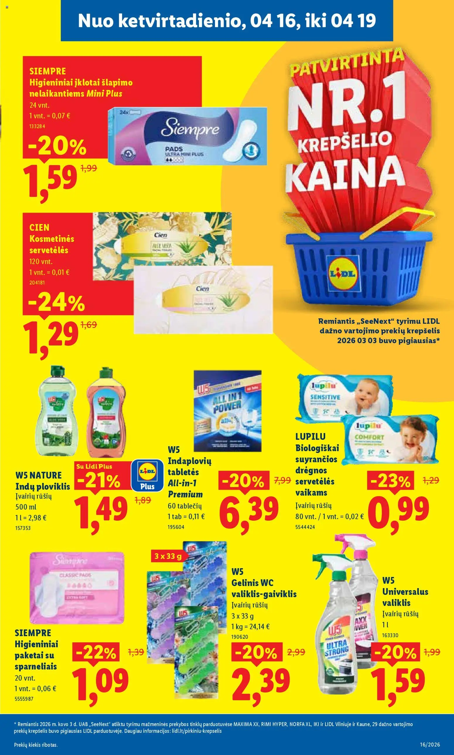 LIDL akcijos nuo 13.04.2026 | Puslapis: 33 | Prekių: Wc, Krepšelis, Ploviklis