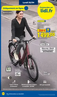 LIDL - Prévisualisation de LIDL catalogue valide à partir de 16.04.2026 | Page: 58 | Produits: Vélo, Pneus, Batterie, Cadre