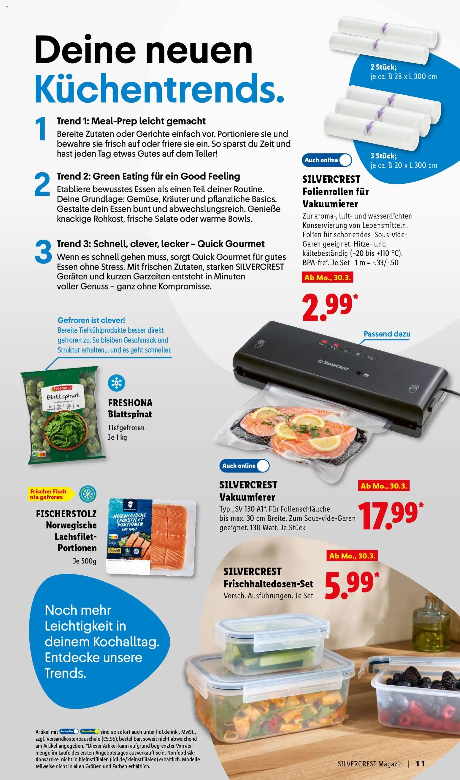 Lidl Prospekt – gültig ab 30.03.2026 | Seite: 11 | Produkte: Vakuumierer, Fisch