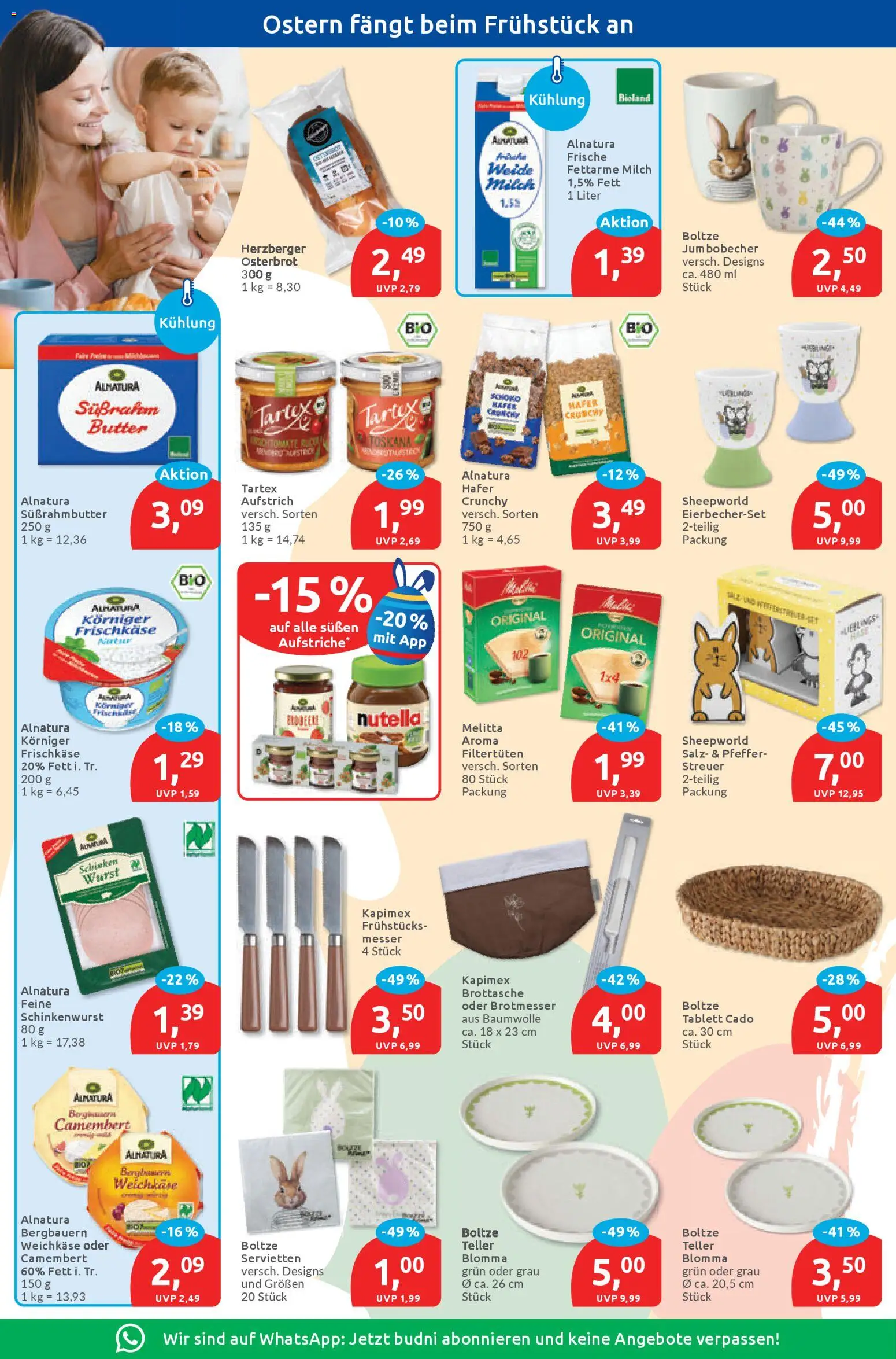 Budni Prospekt – gültig ab 30.03.2026 | Seite: 8 | Produkte: Milch, Nutella, Pfeffer, Frischkase