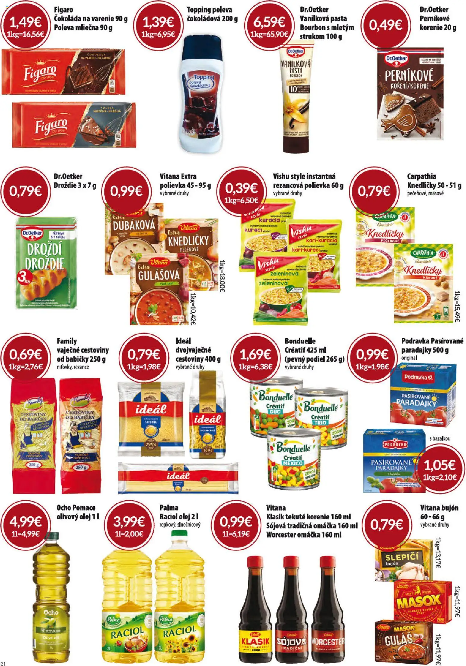 Nové CBA Verex akcie – leták je platný od 06.11.2025 | Strana: 21 | Produkty: Olej, Paradajky, Čokoláda, Omáčka