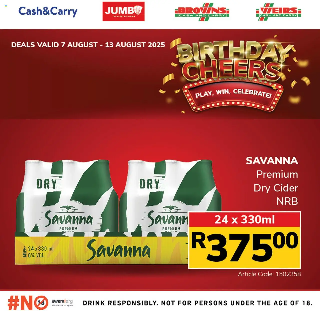 Jumbo Bulk Liquor Specials │ valid from 07.08.2025 | Page: 5 | Products: Cider