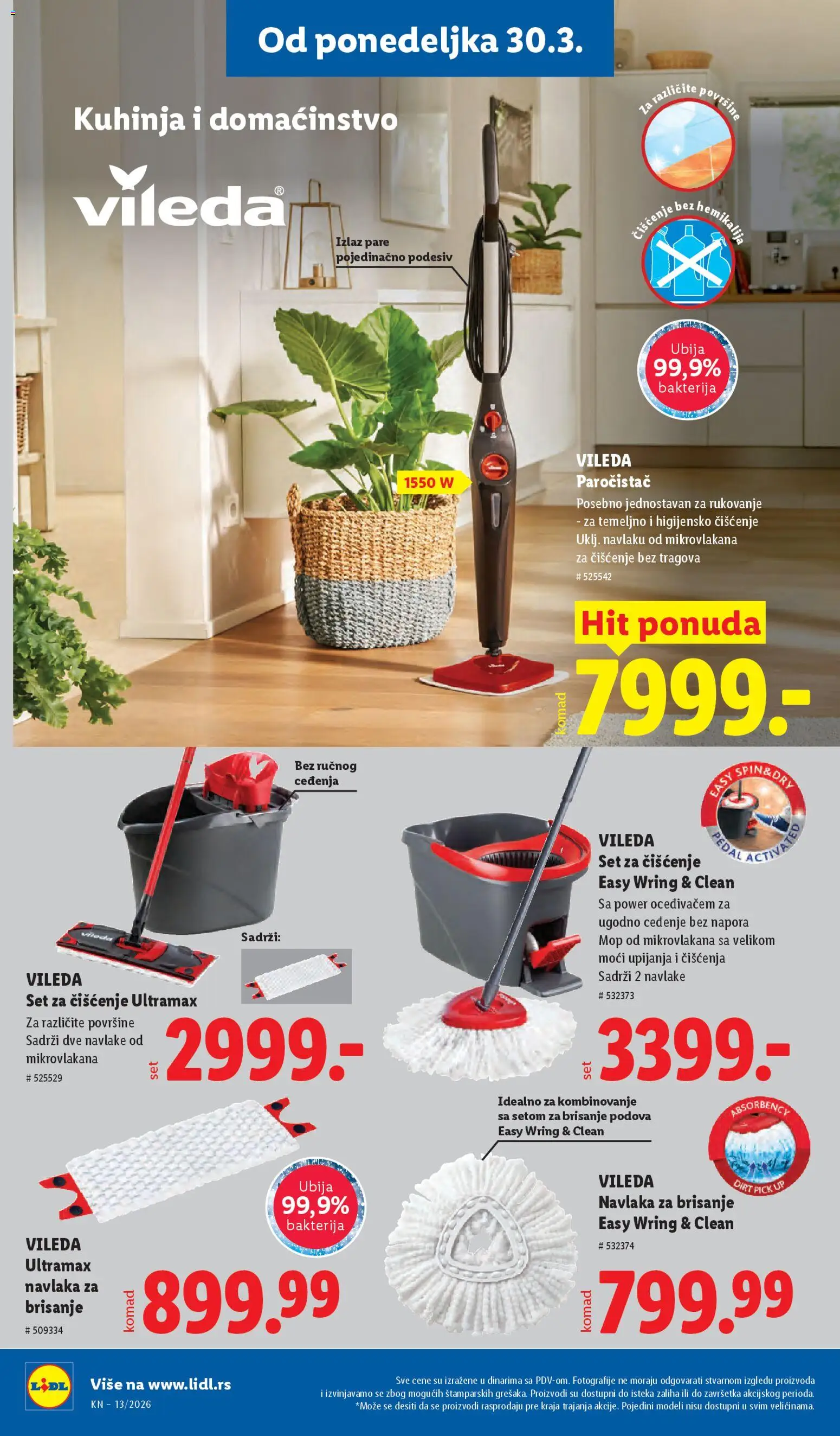 Lidl katalog - važi od 26.03.2026 | Strana: 76 | Proizvode: Kuhinja, Paročistač, Vileda
