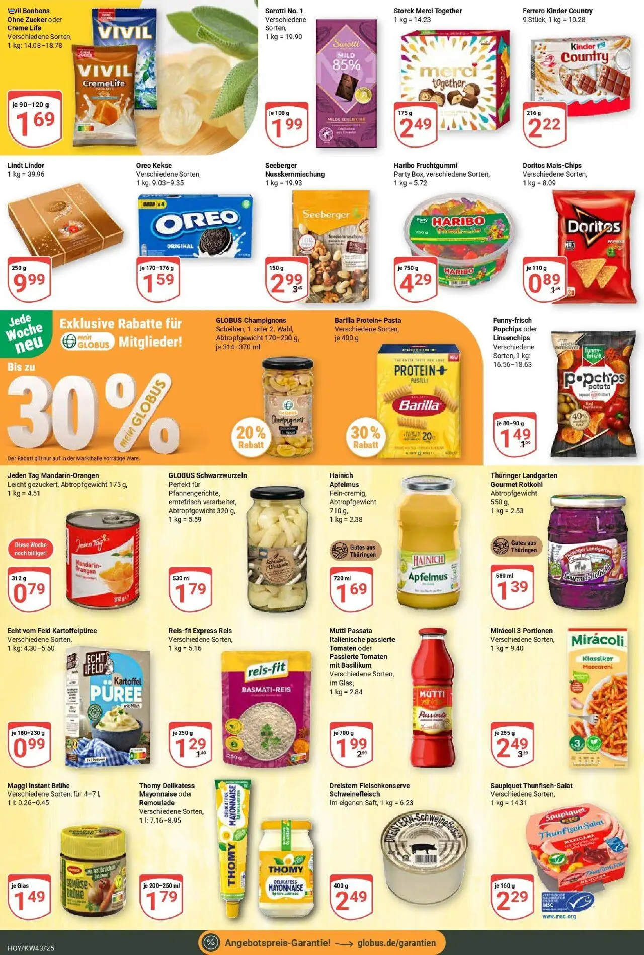 Globus prospekt Hoyerswerda	 – gültig ab 19.10.2025 | Seite: 15 | Produkte: Merci, Barilla, Funny frisch, Zucker