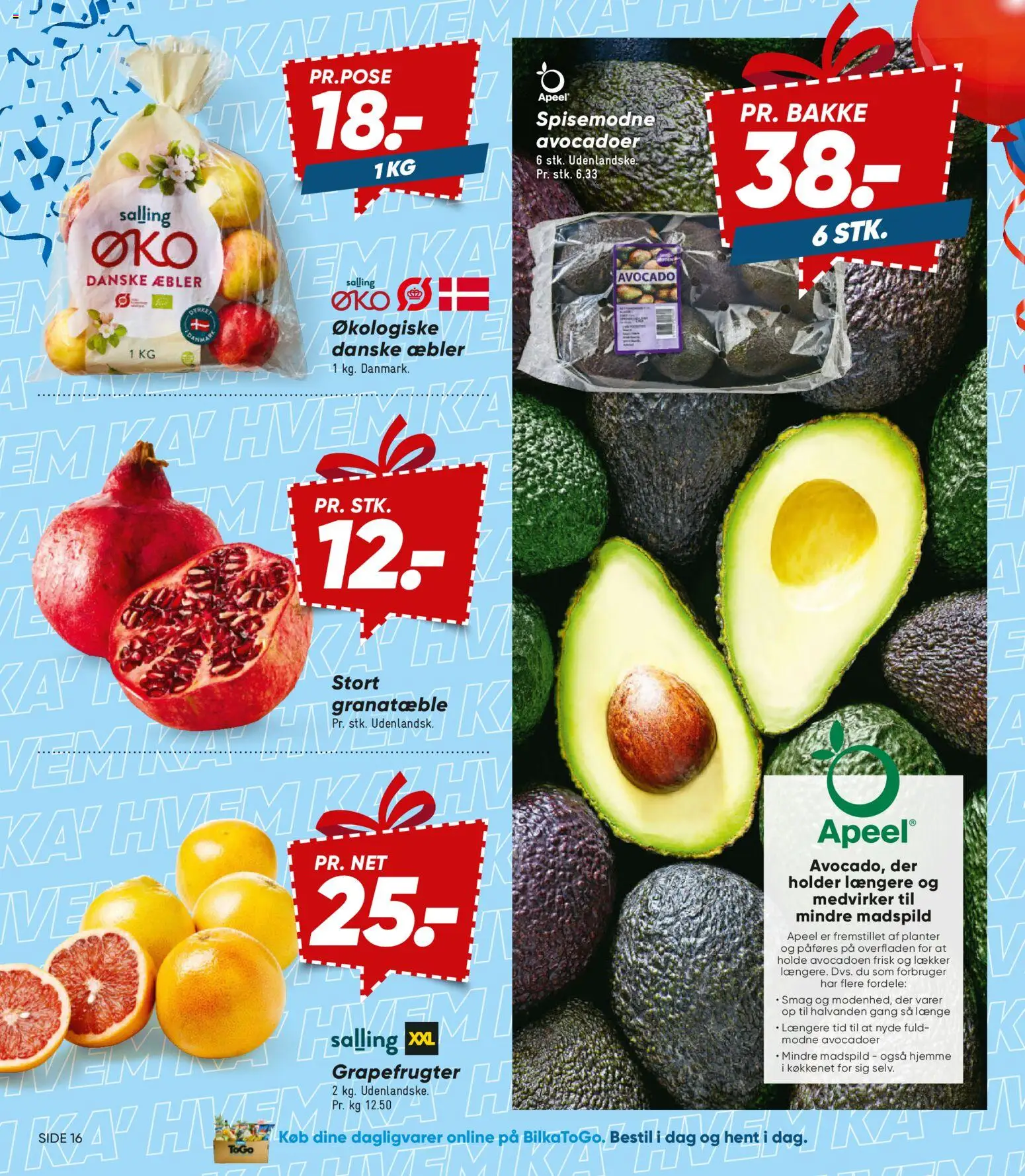 Bilka tilbudsavis – gyldig fra 30.01.2026 | Side: 16 | Produkter: Æbler, Avocado, Søm