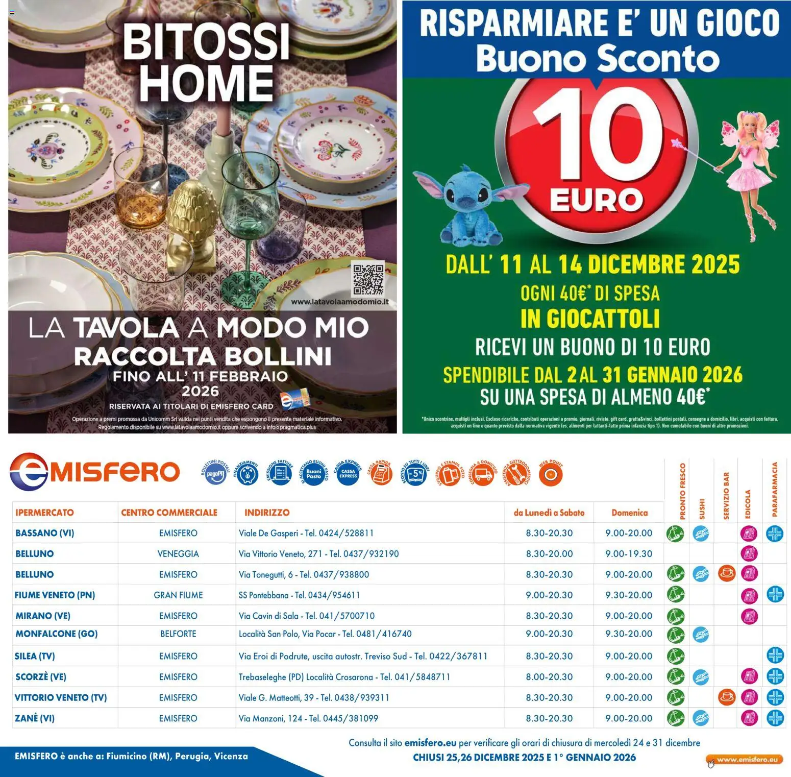 Volantino Emisfero del 11.12.2025 | Pagina: 32 | Prodotti: TV, Gioco, Sushi