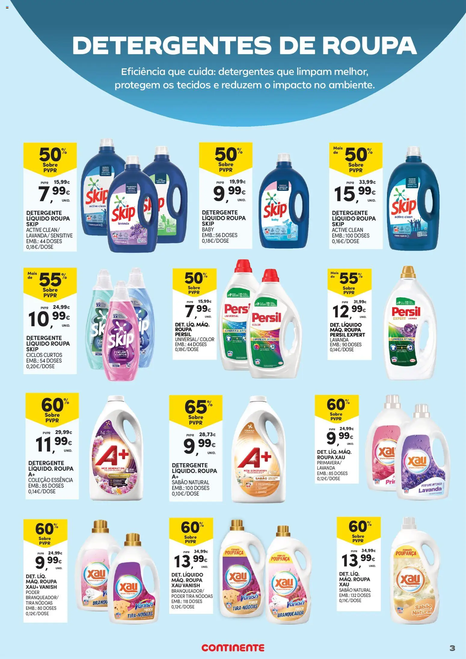Continente - Açores Limpeza do Lar │ válido de 24.02.2026 | Página: 3 | Produtos: Perfume, Sabão, Detergente, Persil