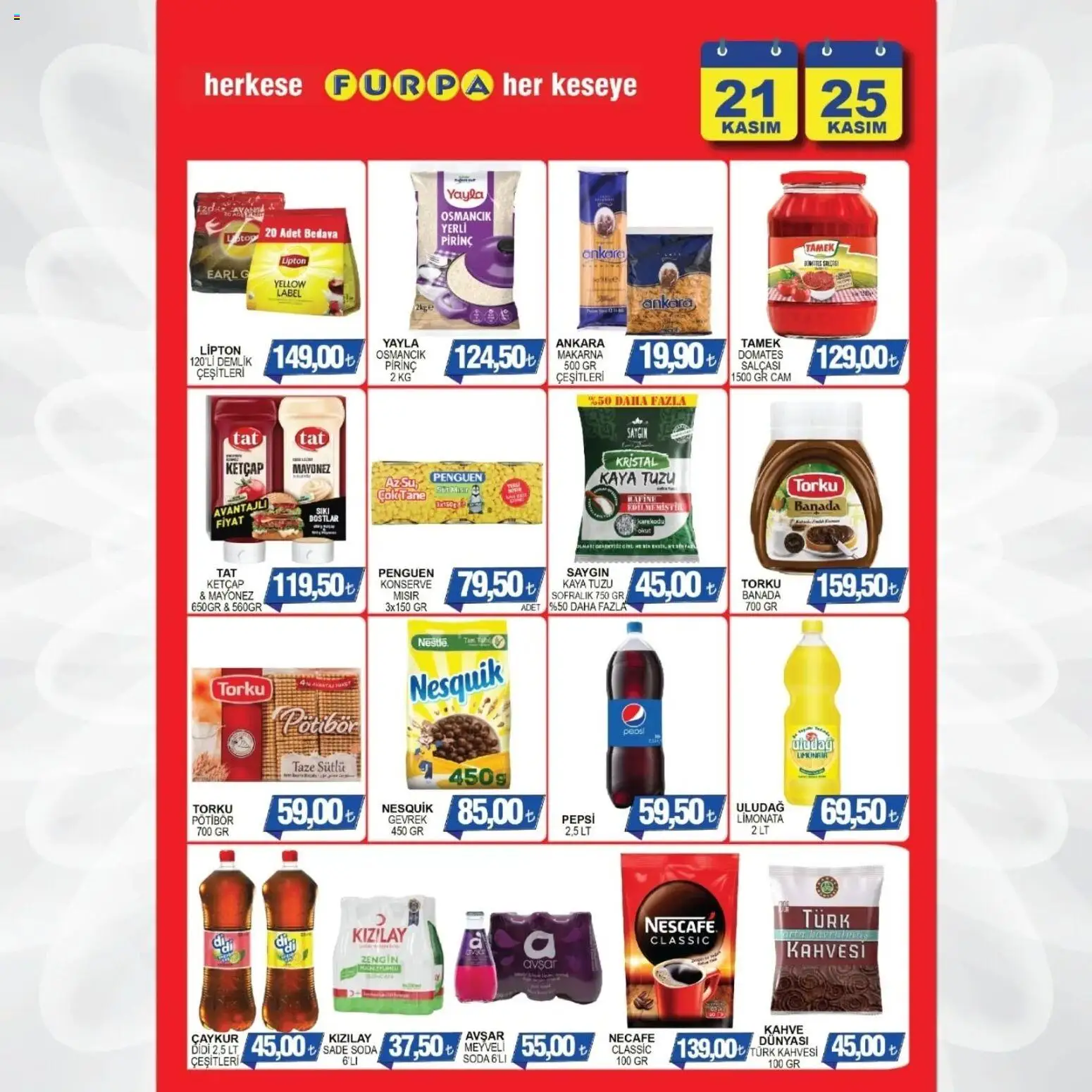 Furpa Katalog - 21.11.2025 tarihinden itibaren geçerlidir | Sayfa: 2 | Ürünler: Limonata, Kahve, Pirinç, Demlik