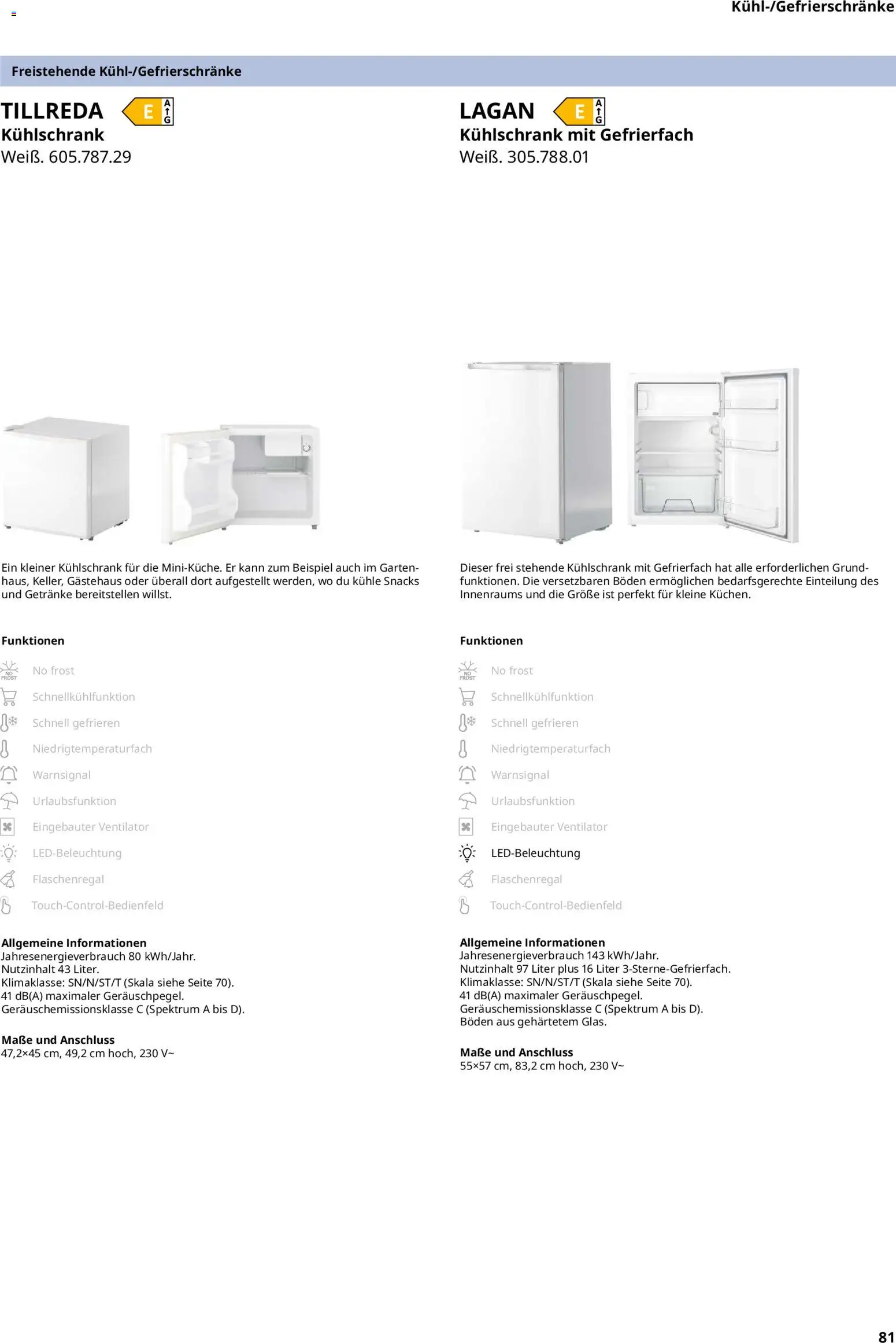 Ikea Elektrogeräte – gültig ab 02.01.2026 | Seite: 81 | Produkte: Ventilator, Kühlschrank