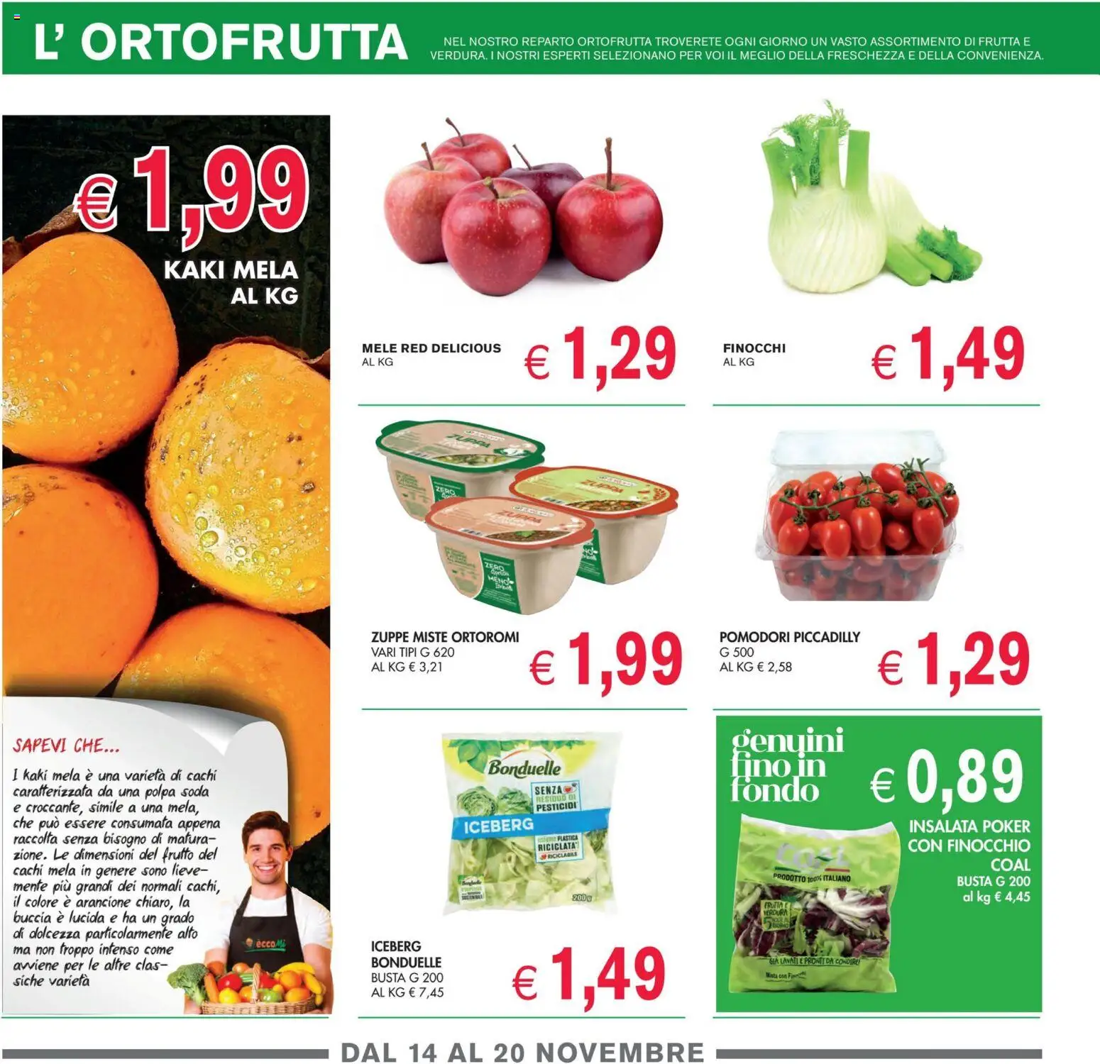 Volantino Coal del 14.11.2025 | Pagina: 2 | Prodotti: Mele, Insalata, Pomodori, Finocchi