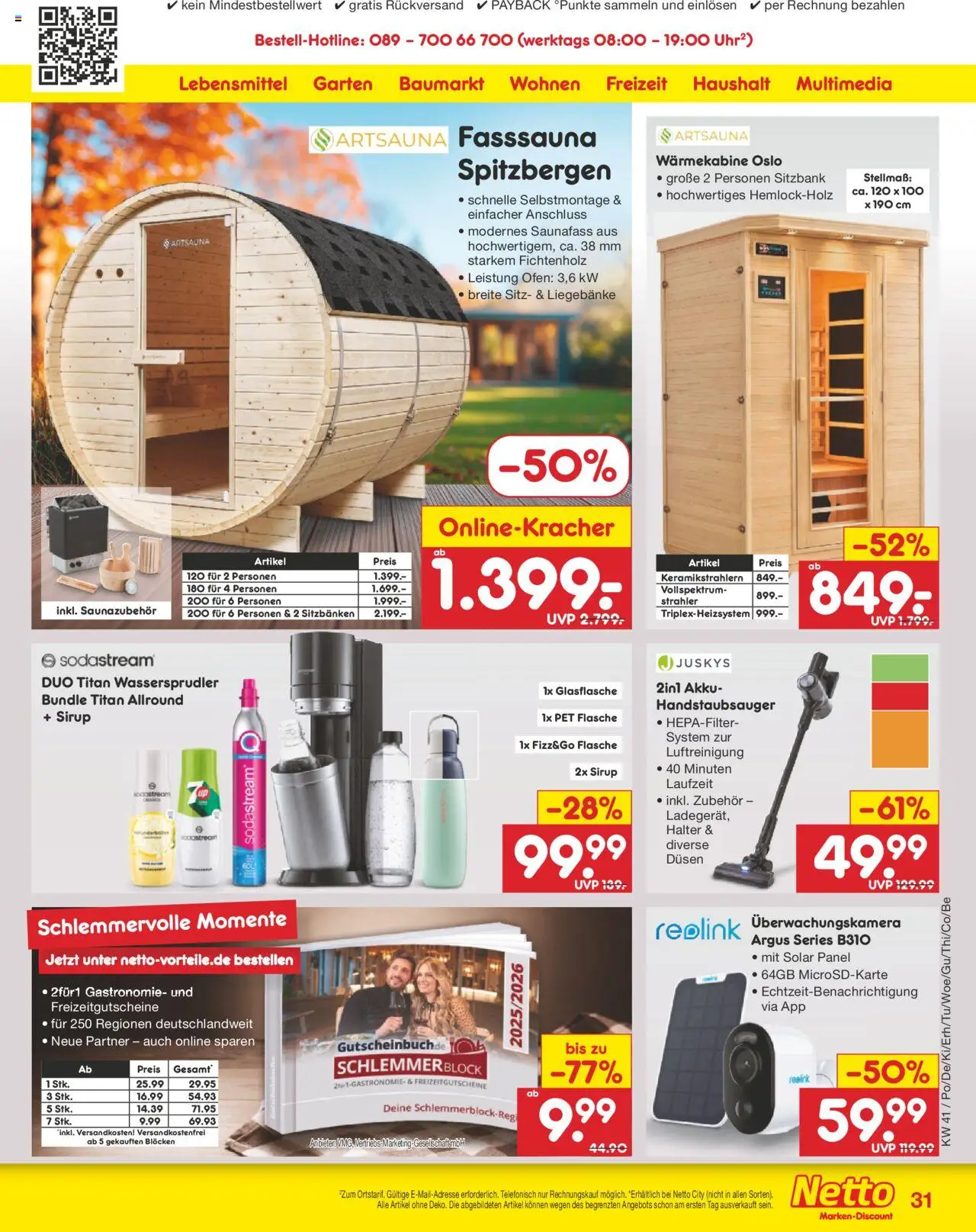 Netto Marken-Discount Prospekt 	 – gültig ab 06.10.2025 | Seite: 37 | Produkte: Ofen, Sitzbank, Sirup, Sodastream