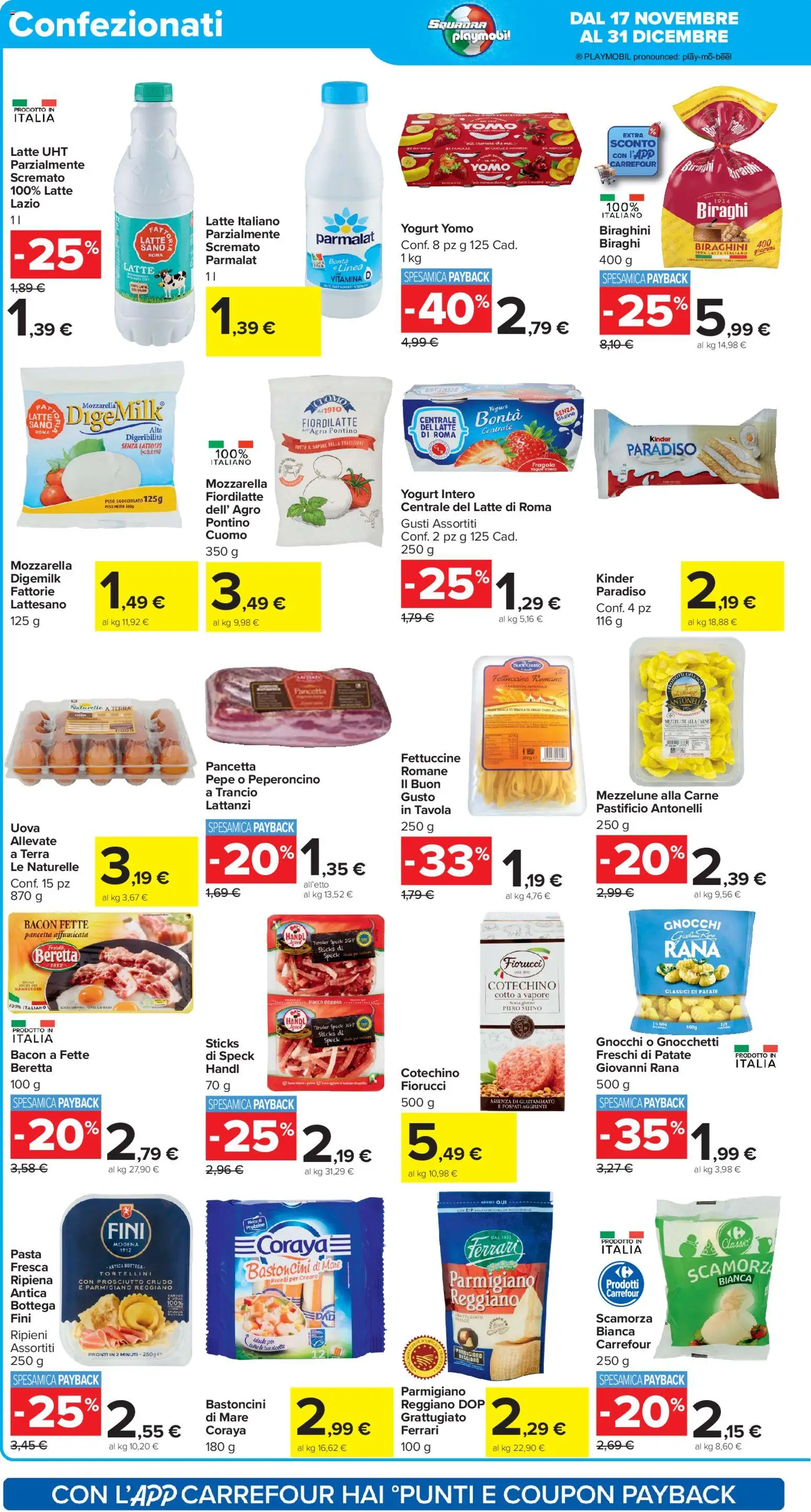 Volantino Carrefour del 17.11.2025 | Pagina: 10 | Prodotti: Patate, Mozzarella, Fettuccine, Cotechino