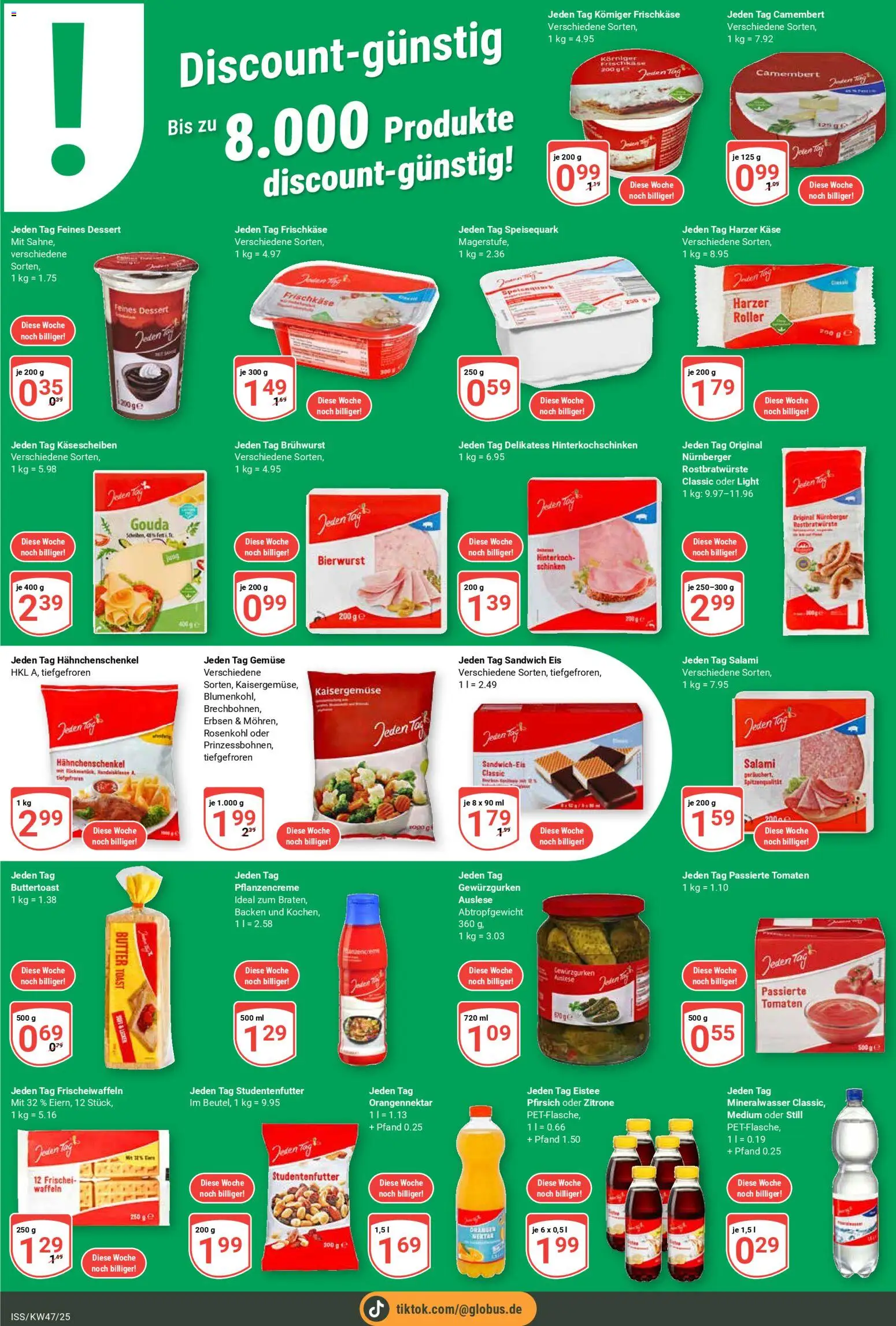 Globus Prospekt 	 – gültig ab 17.11.2025 | Seite: 20 | Produkte: Butter, Toast, Gemüse, Pfirsich