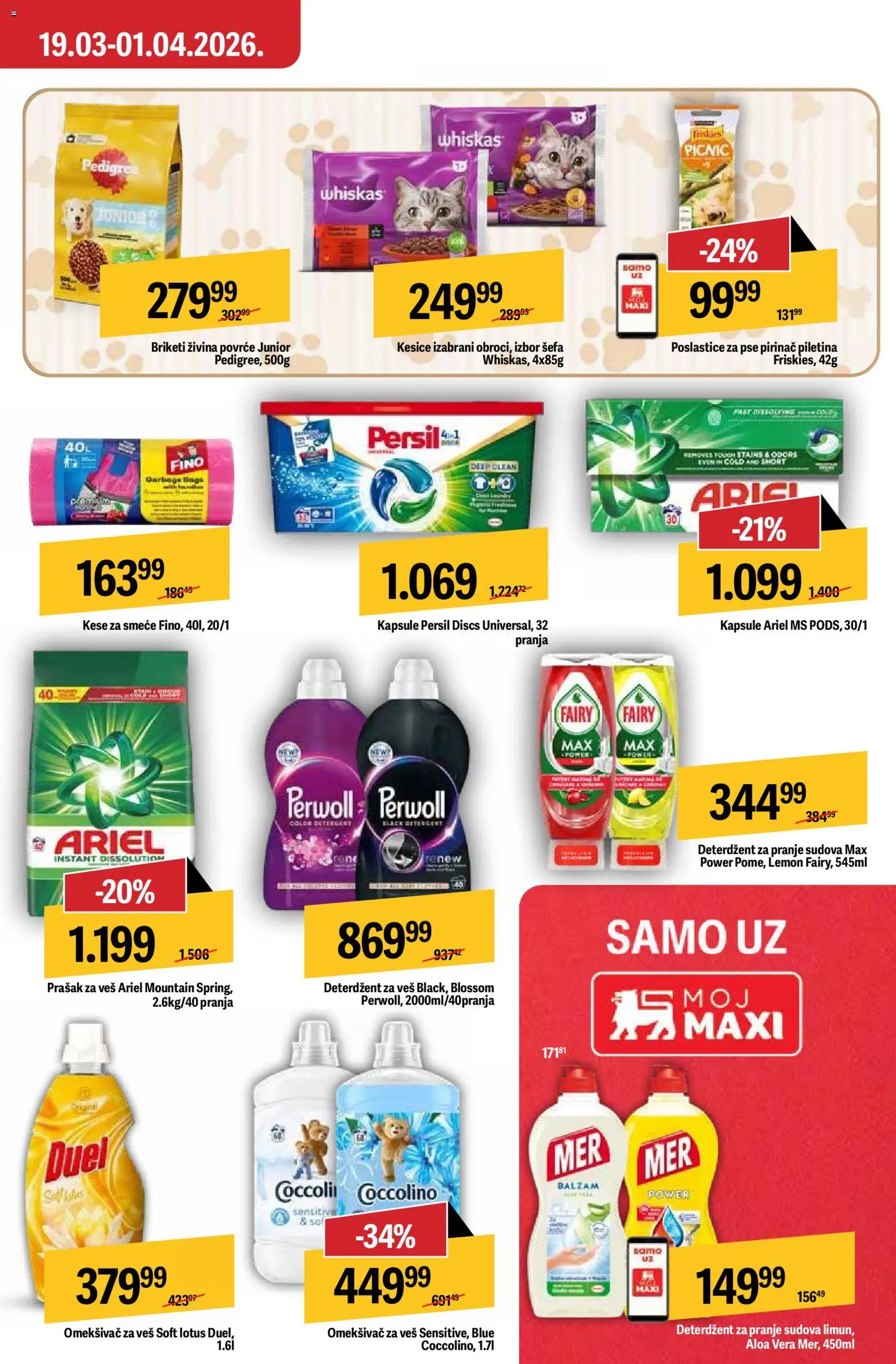 Maxi katalog katalog - važi od 19.03.2026 | Strana: 30 | Proizvode: Balzam, Whiskas, Prašak za veš, Coccolino
