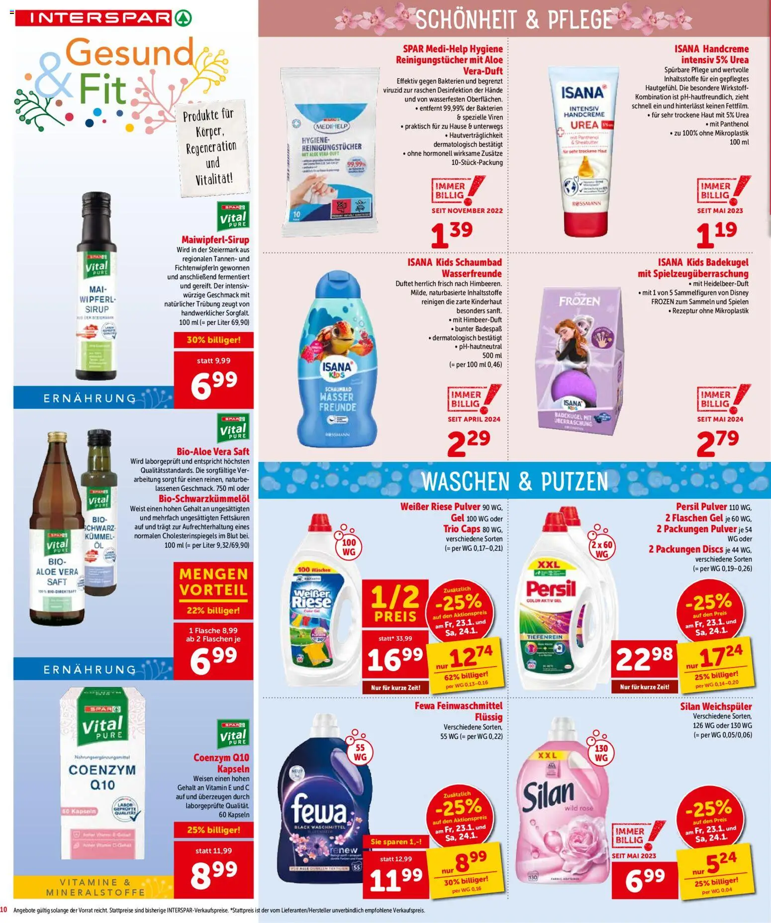 Interspar Flugblatt - Wien gültig ab 22.01.2026 | Seite: 10 | Produkte: Saft, Handcreme, Weichspüler, Waschmittel