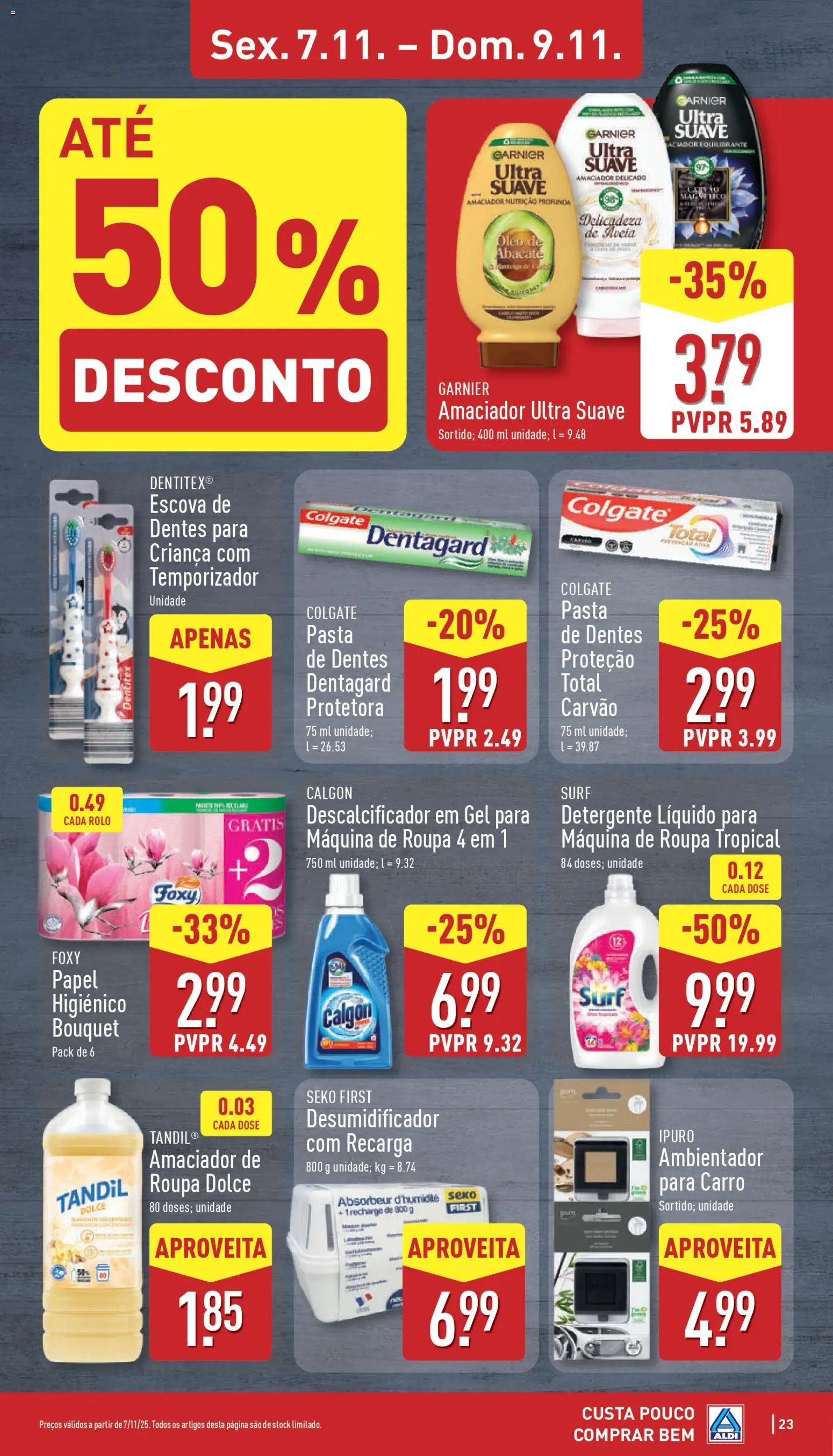 Aldi folheto │ válido de 03.11.2025 | Página: 23 | Produtos: Aveia, Papel higiénico, Abacate, Desumidificador