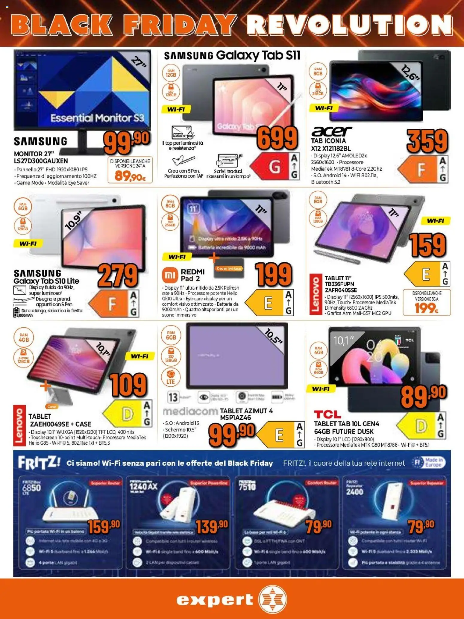 Volantino Expert del 17.11.2025 | Pagina: 12 | Prodotti: Schermo, Samsung Galaxy, Top, Samsung