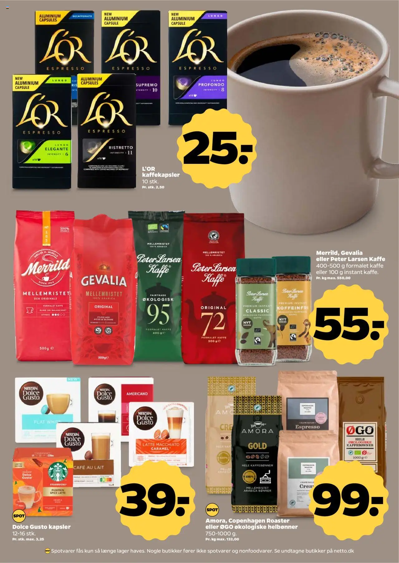 Netto tilbudsavis – gyldig fra 18.10.2025 | Side: 22 | Produkter: Kaffe, Bønner