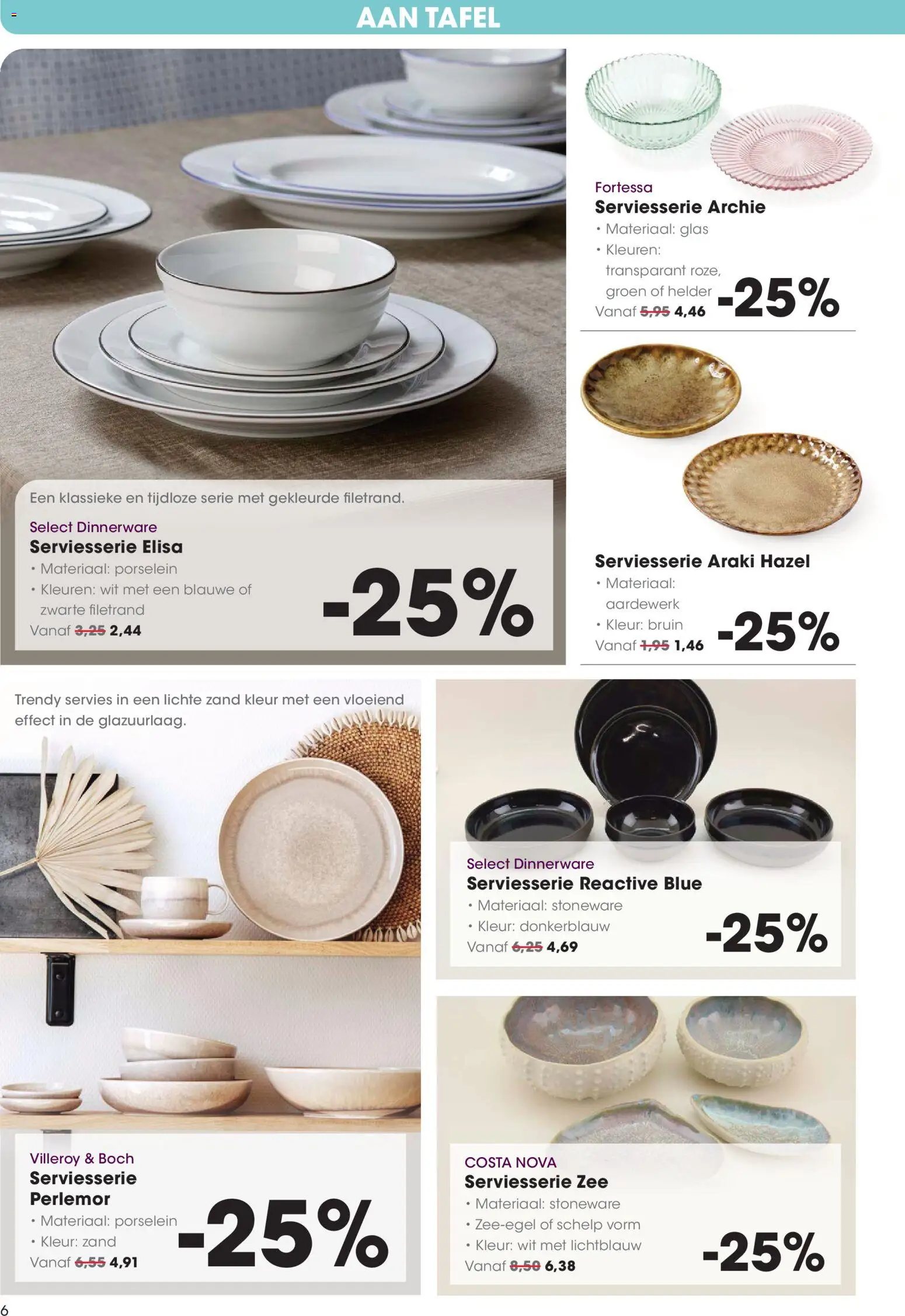 {H1} | Pagina: 6 | Producten: Servies, Tafel