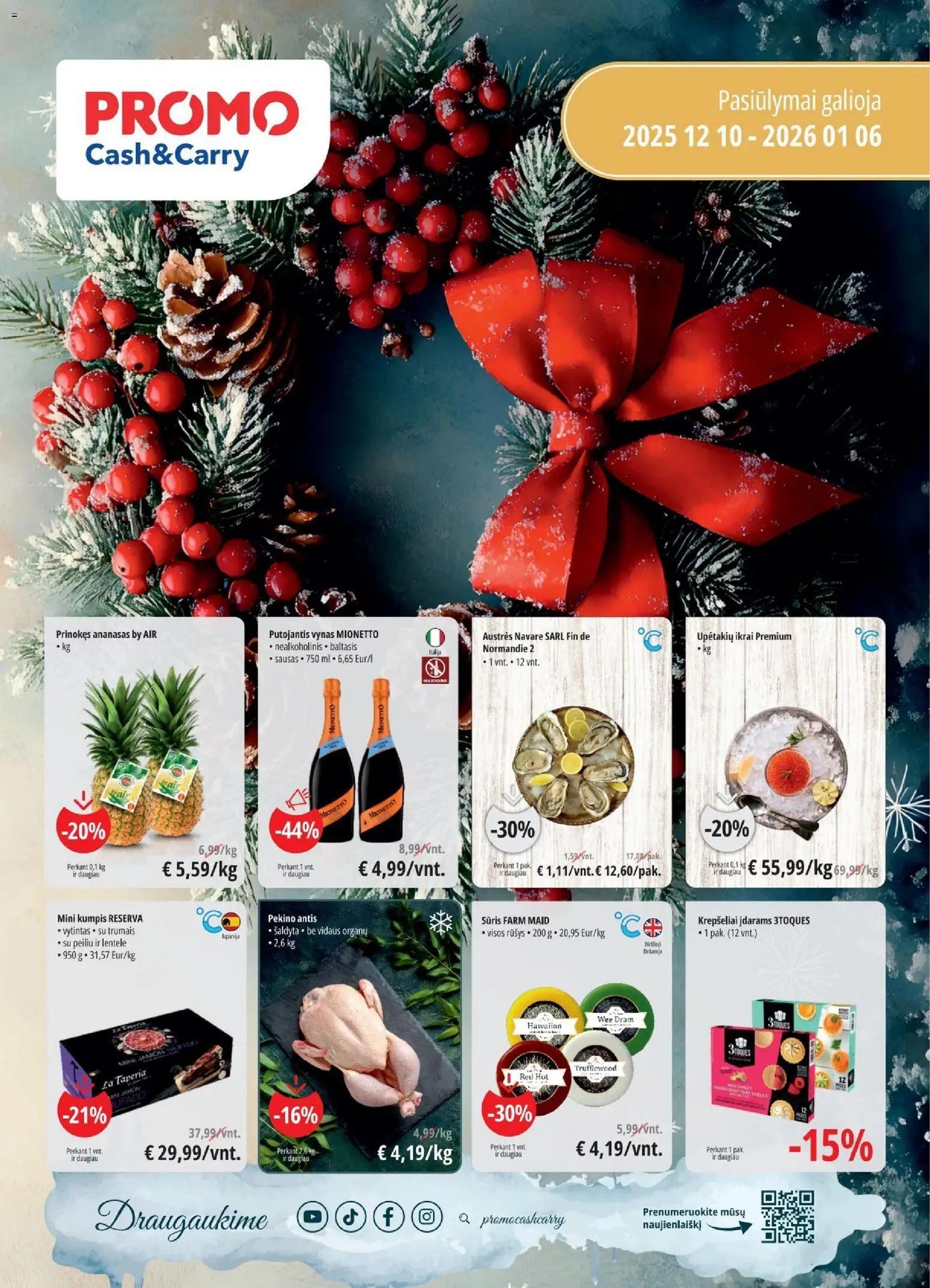 ePromo akcijos nuo 10.12.2025 | Puslapis: 1 | Prekių: Sūris, Kumpis, Vynas, Ikrai