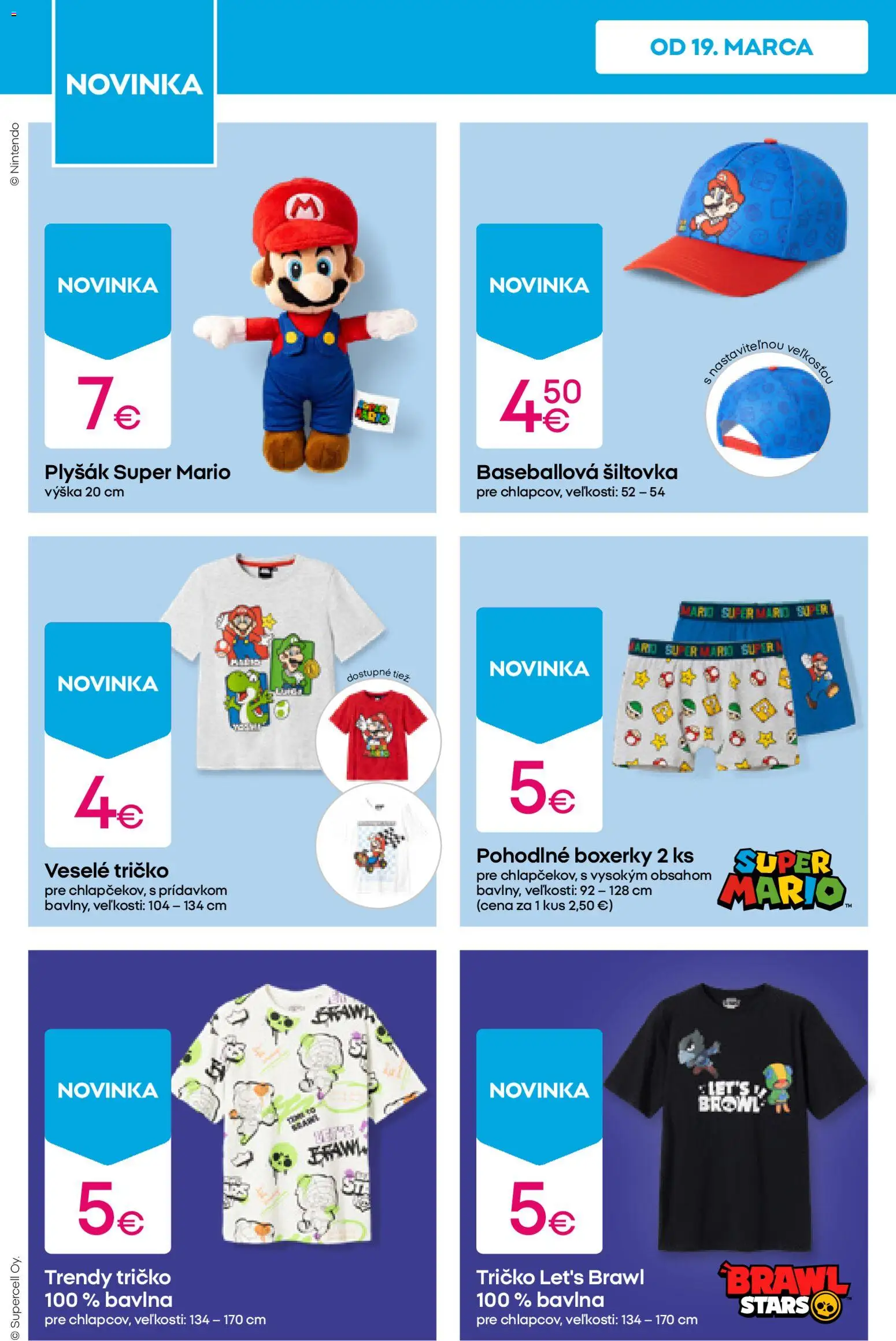 Nové Pepco akcie – leták je platný od 19.03.2026 | Strana: 6 | Produkty: Tričko, Boxerky