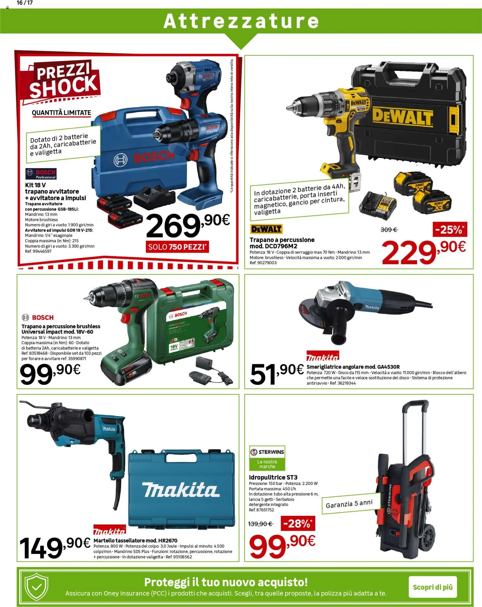 Volantino Leroy Merlin del 08.04.2026 | Pagina: 16 | Prodotti: Avvitatore, Idropulitrice, Trapano, Valigetta