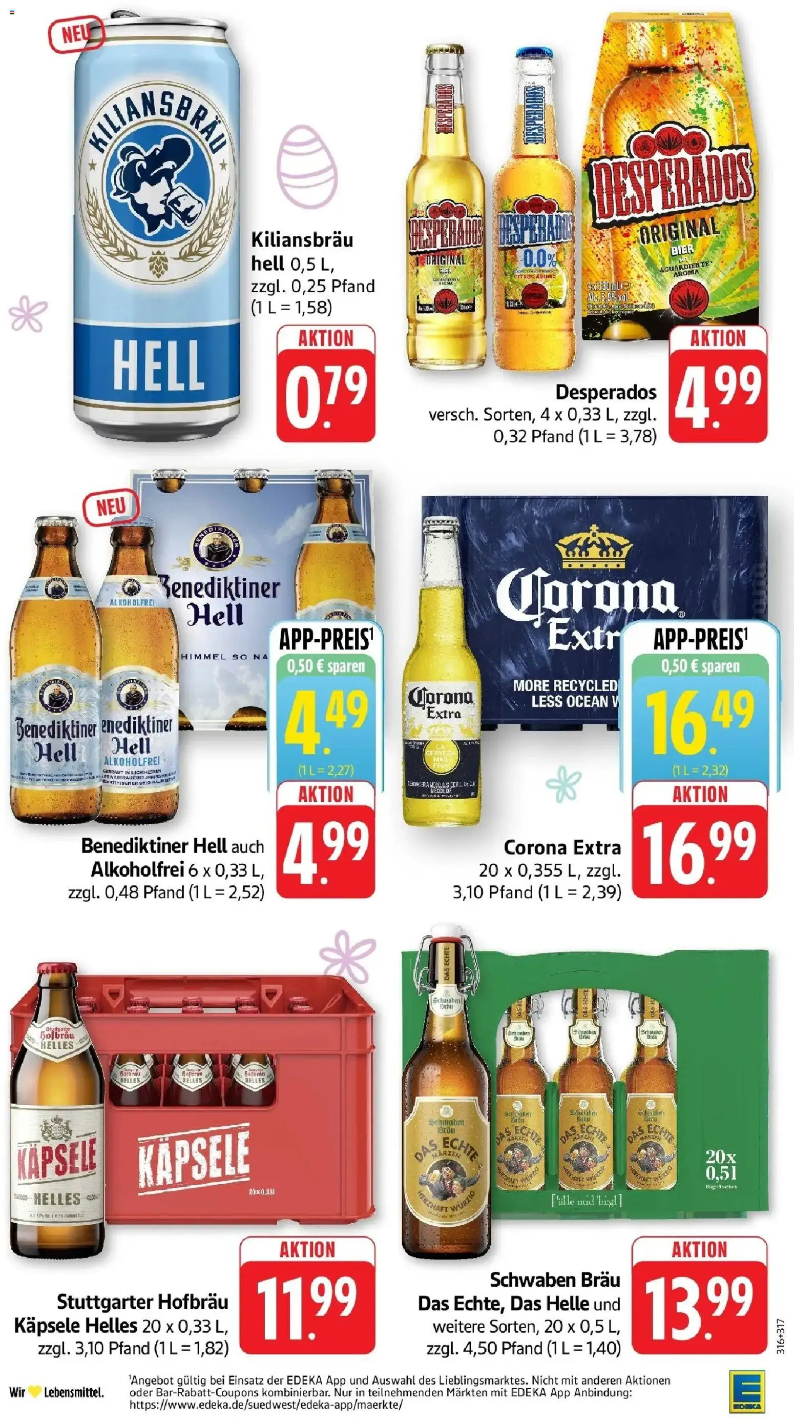 E center Prospekt Nürtingen	 – gültig ab 29.03.2026 | Seite: 40 | Produkte: Bier, Benediktiner hell, Desperados