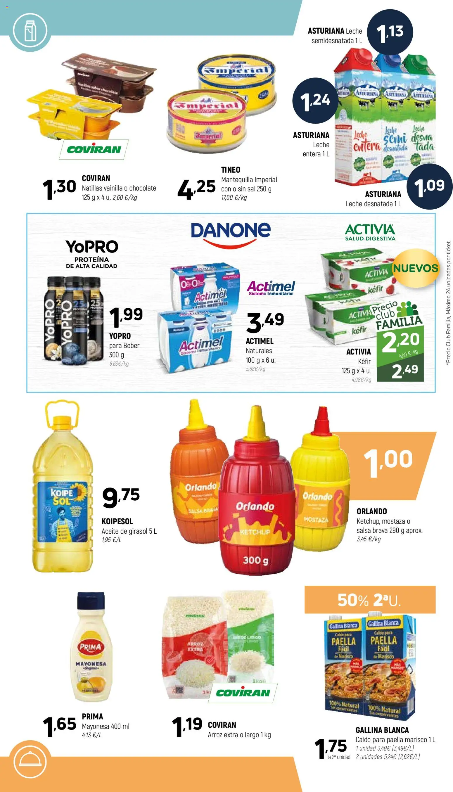 Coviran - Ceuta │ válido desde el 24.02.2026 | Página: 8 | Productos: Leche entera, Leche, Chocolate, Salsa brava