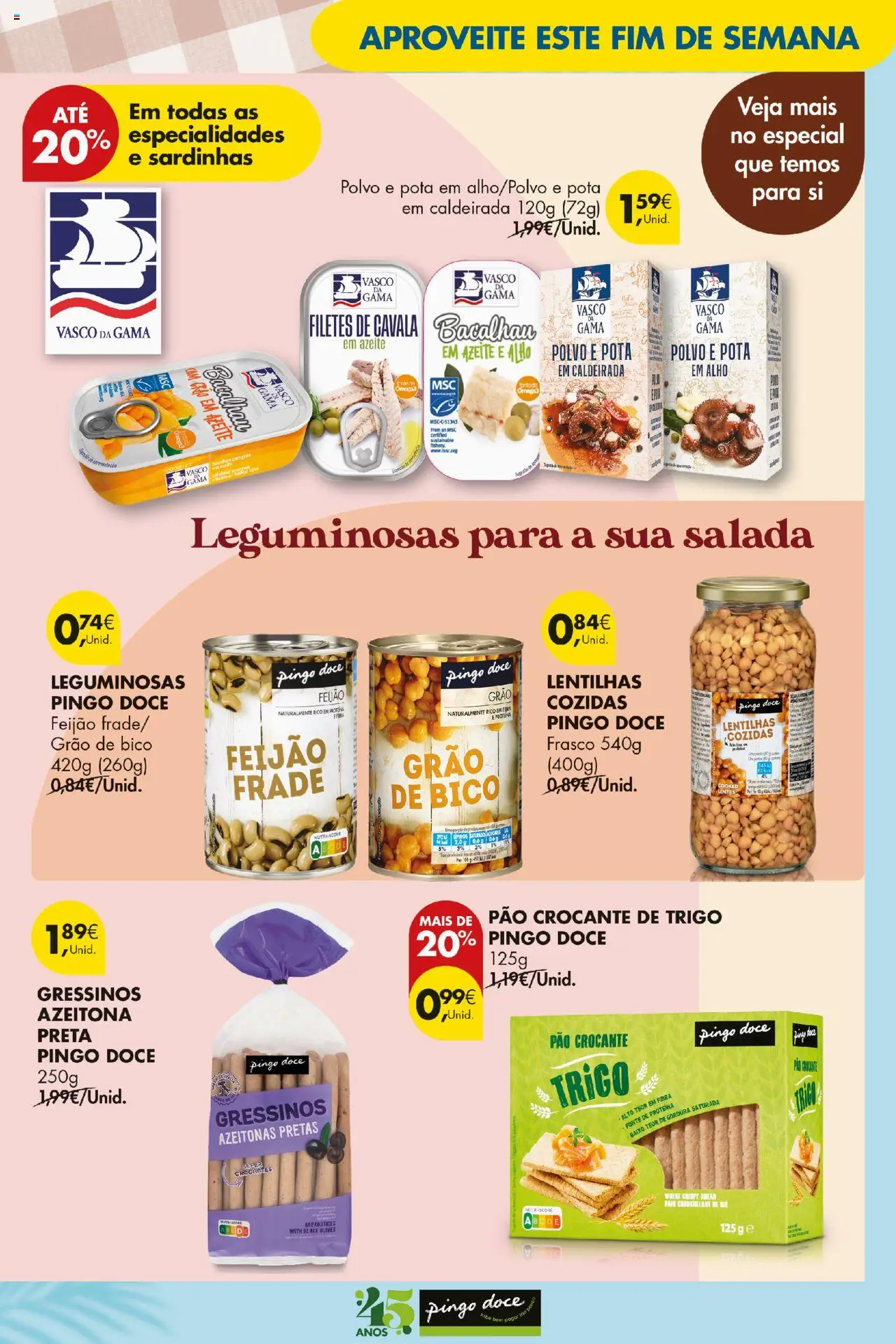 Pingo Doce Poupe este Fim de Semana │ válido de 15.08.2025 | Página: 23 | Produtos: Bacalhau, Top, Pão, Proteina