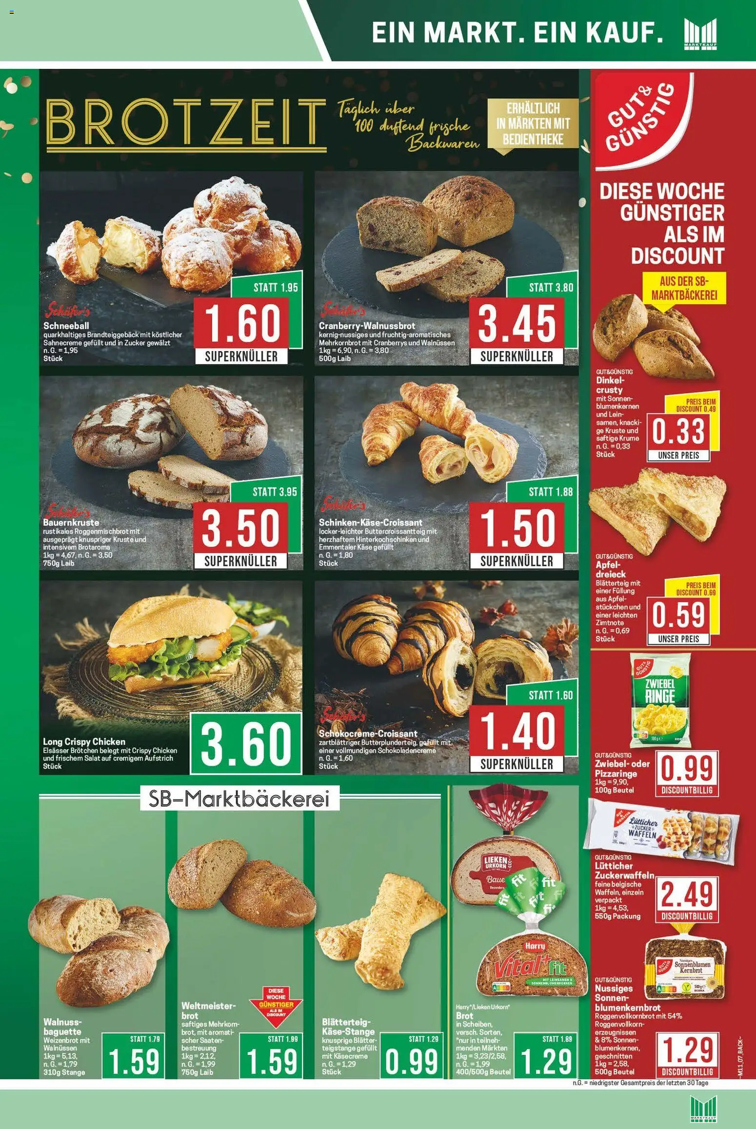 Marktkauf Prospekt 	 – gültig ab 09.03.2026 | Seite: 7 | Produkte: Baguette, Waffeln, Brot, Salat