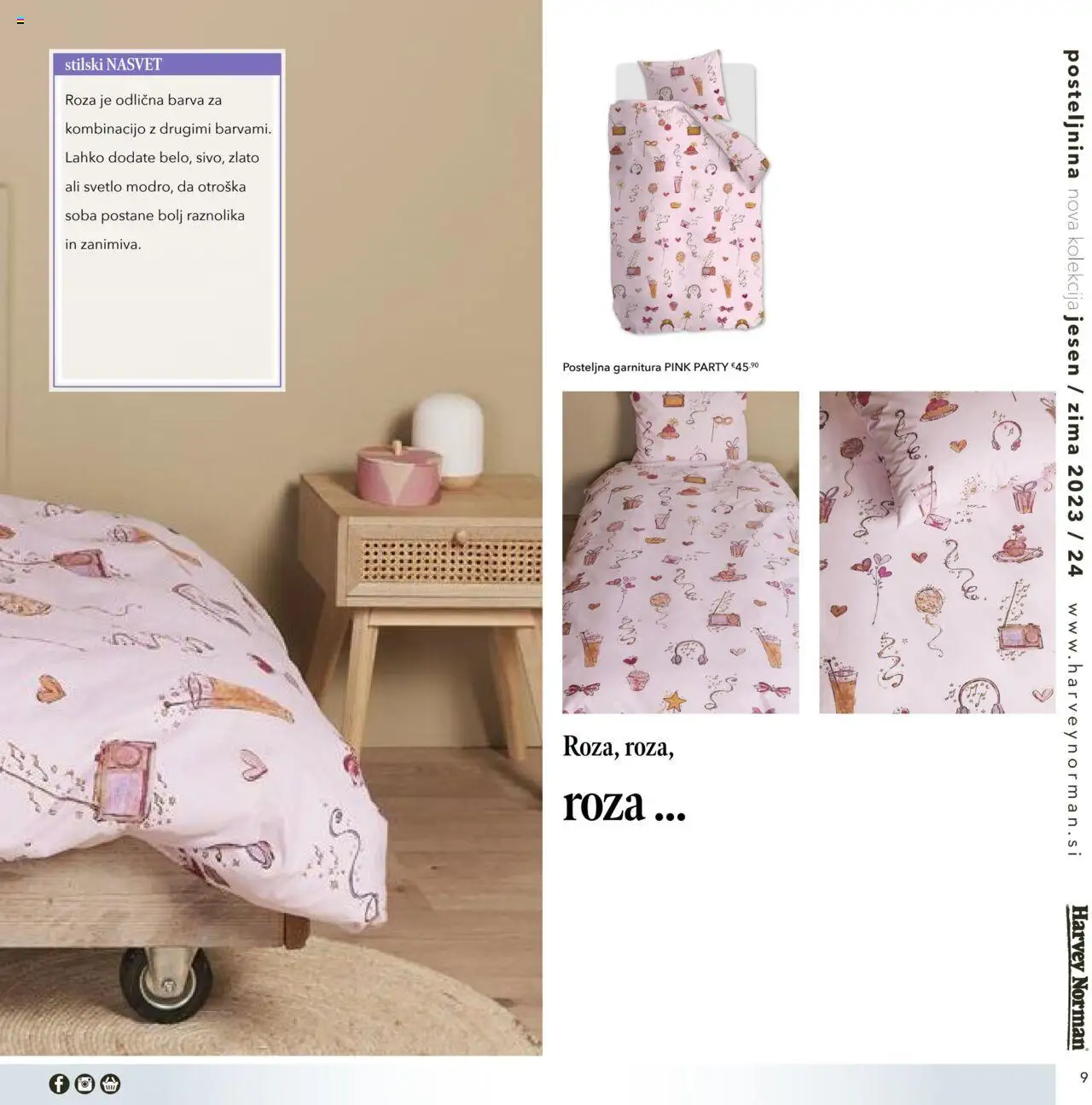 Harvey Norman katalog jesen zima nova otroška posteljnina │ velja od 01.10.2023 | Stran: 9 | Izdelki: Posteljnina, Barva